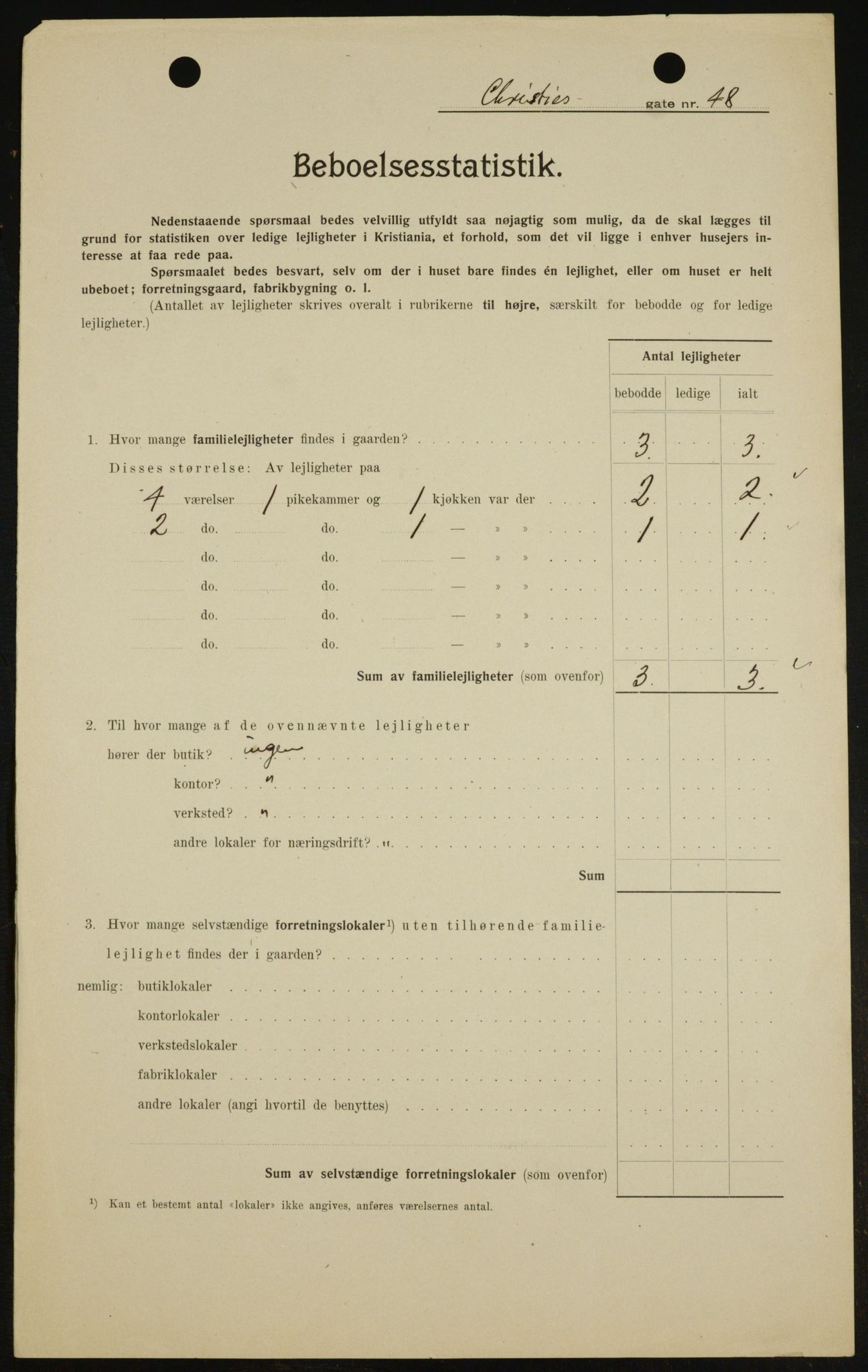 OBA, Kommunal folketelling 1.2.1909 for Kristiania kjøpstad, 1909, s. 11520