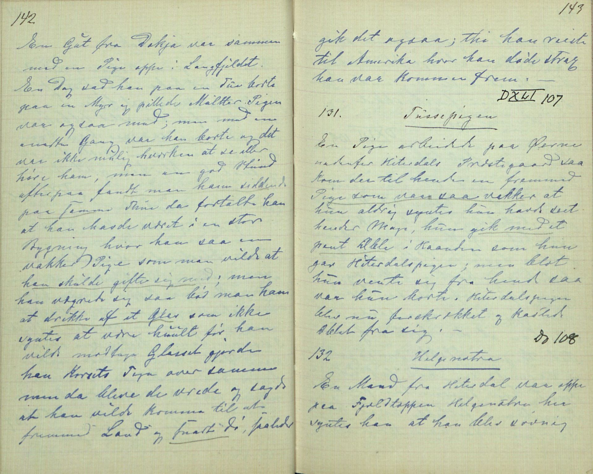 Rikard Berge, TEMU/TGM-A-1003/F/L0007/0006: 251-299 / 256 Samlet af Halvor Nilsen Tveten i Bø, 1893, s. 142-143