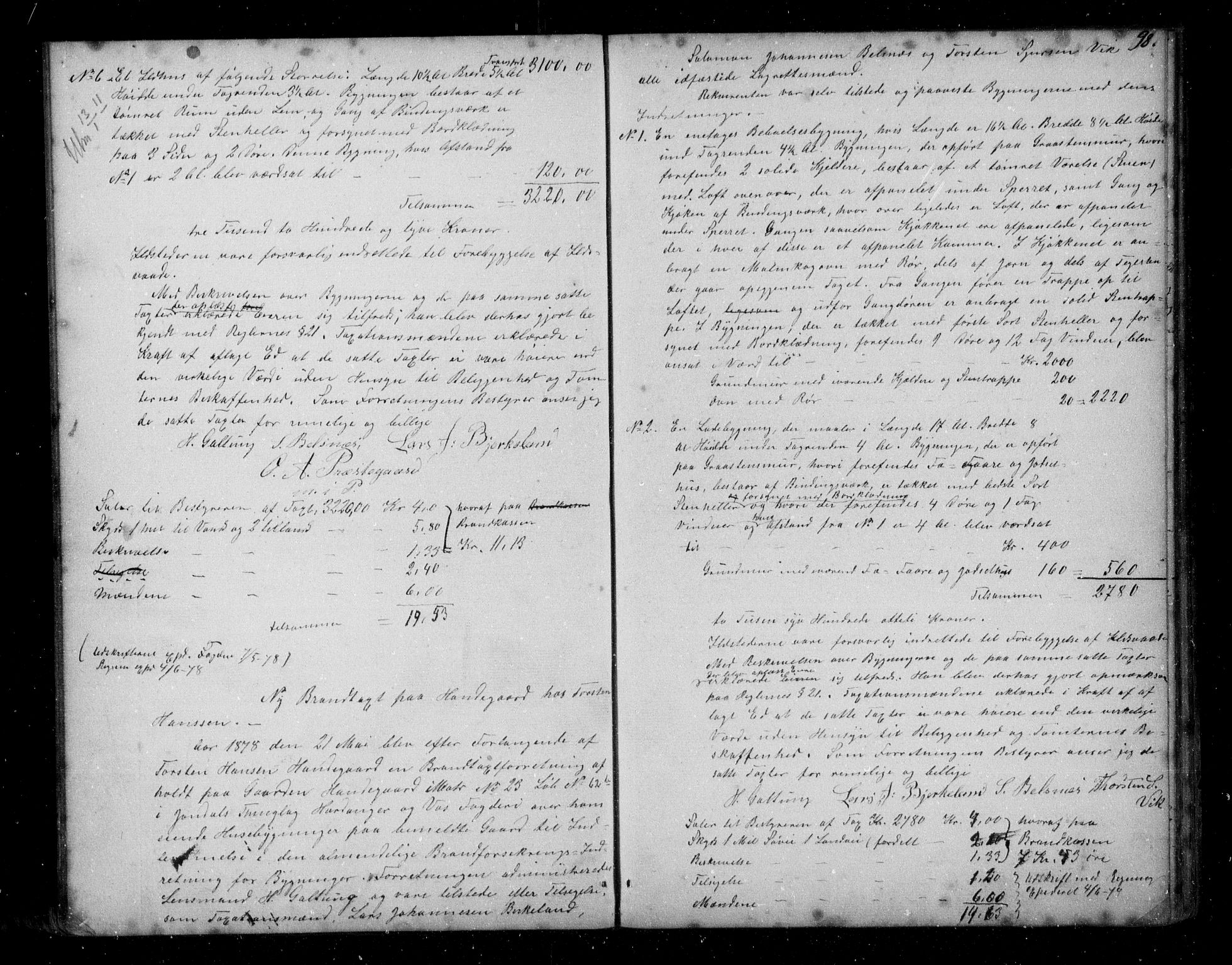 Lensmannen i Jondal, SAB/A-33101/0012/L0001: Branntakstprotokoll, 1846-1885, s. 97b-98a