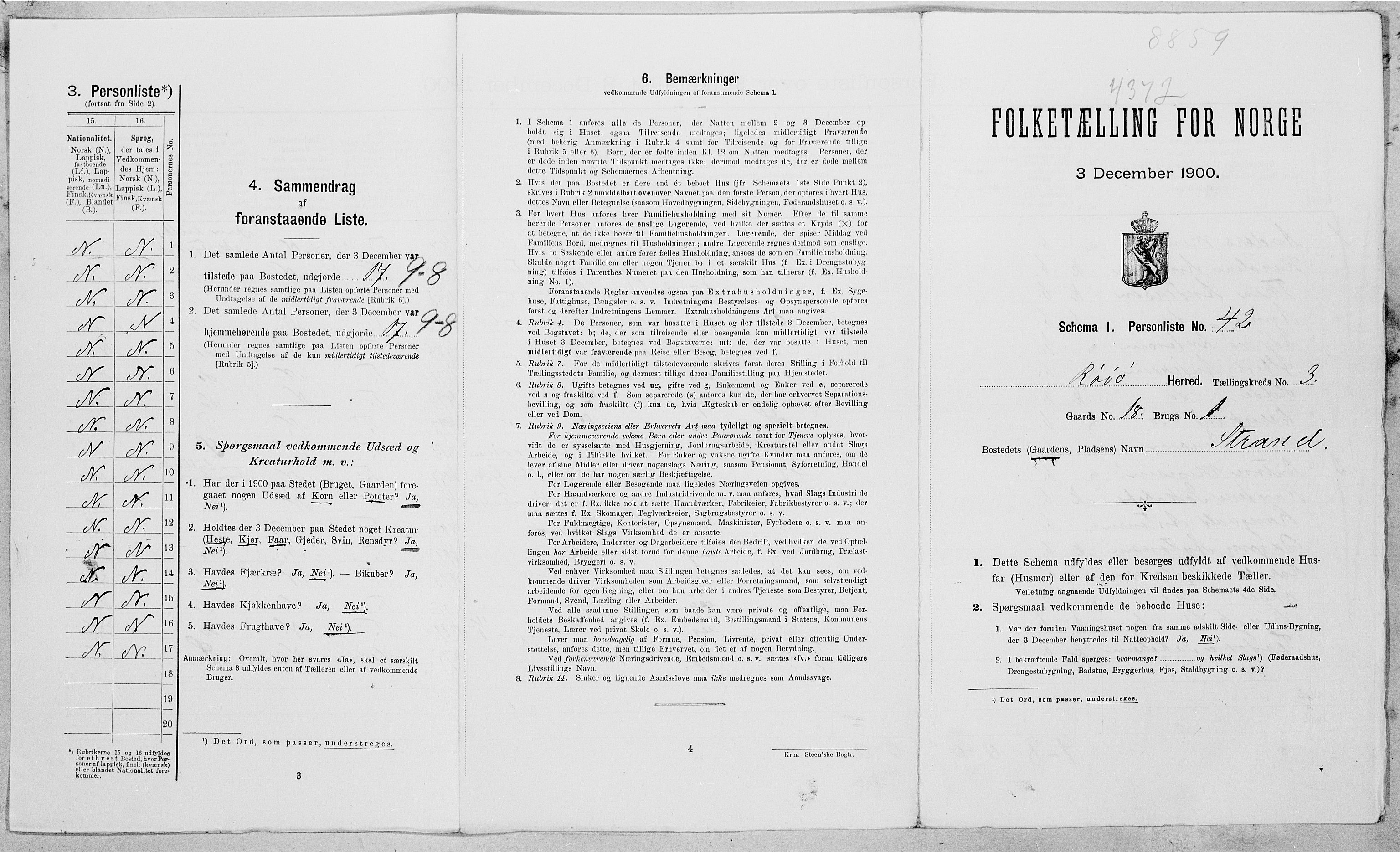 SAT, Folketelling 1900 for 1836 Rødøy herred, 1900, s. 370