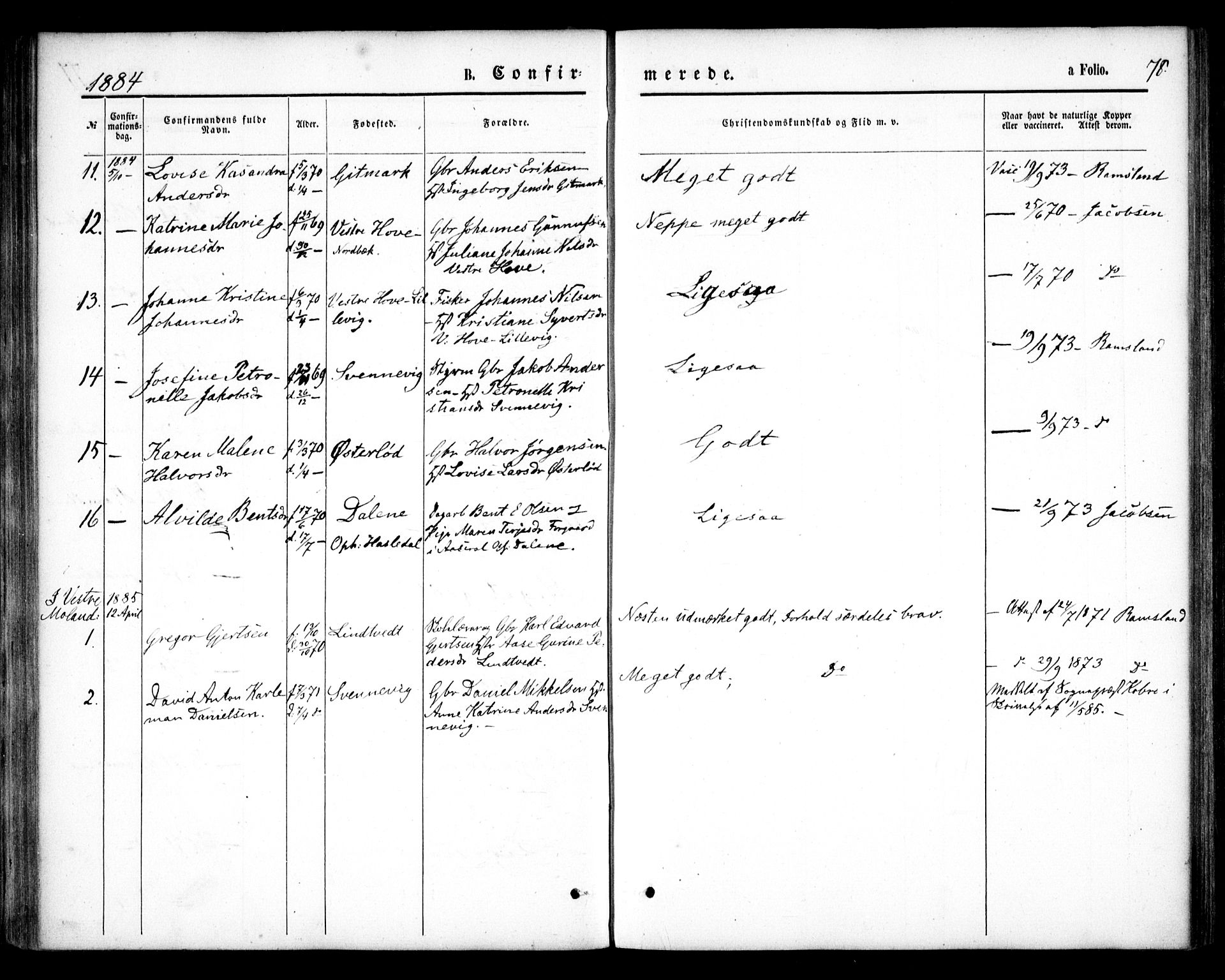 Hommedal sokneprestkontor, SAK/1111-0023/F/Fa/Faa/L0002: Ministerialbok nr. A 2, 1861-1884, s. 78