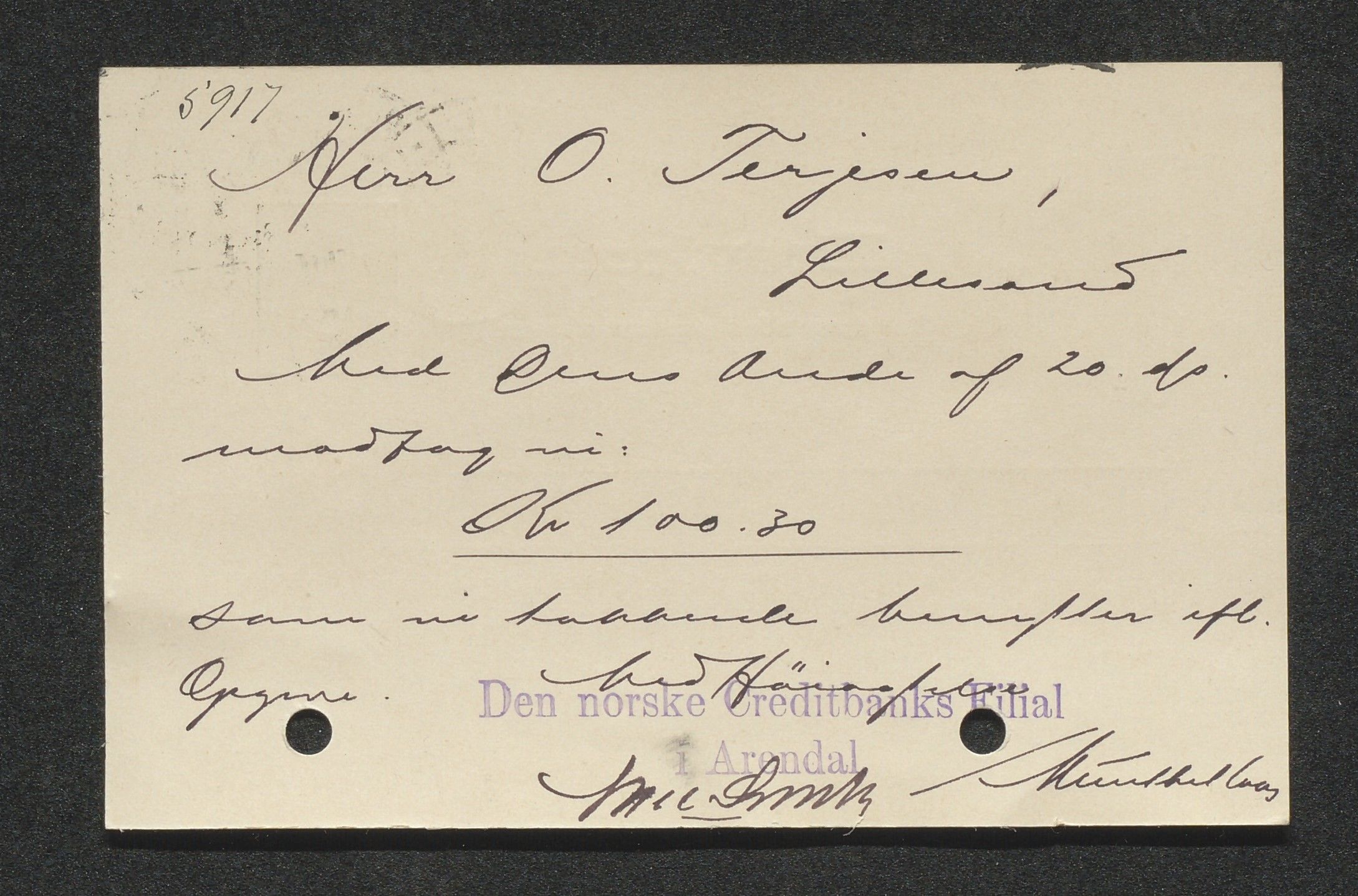 O. Terjesens rederi, AAKS/PA-2525/E/E01/L0013: Korrespondanse, 1904-1905