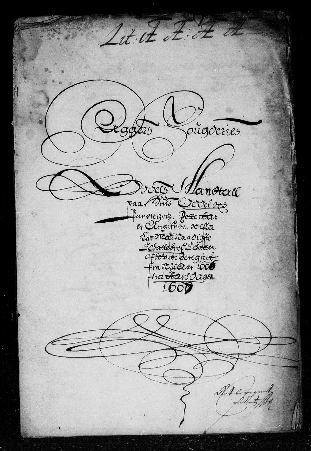 Rentekammeret inntil 1814, Reviderte regnskaper, Stiftamtstueregnskaper, Landkommissariatet på Akershus og Akershus stiftamt, AV/RA-EA-5869/R/Rb/L0040: Akershus stiftamt, 1666