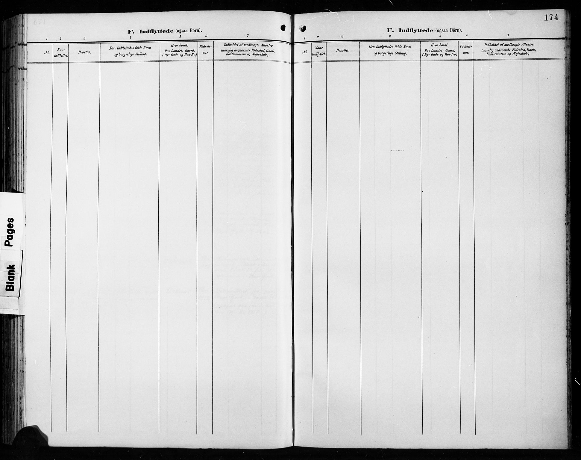 Åseral sokneprestkontor, SAK/1111-0051/F/Fb/L0003: Klokkerbok nr. B 3, 1900-1919, s. 174