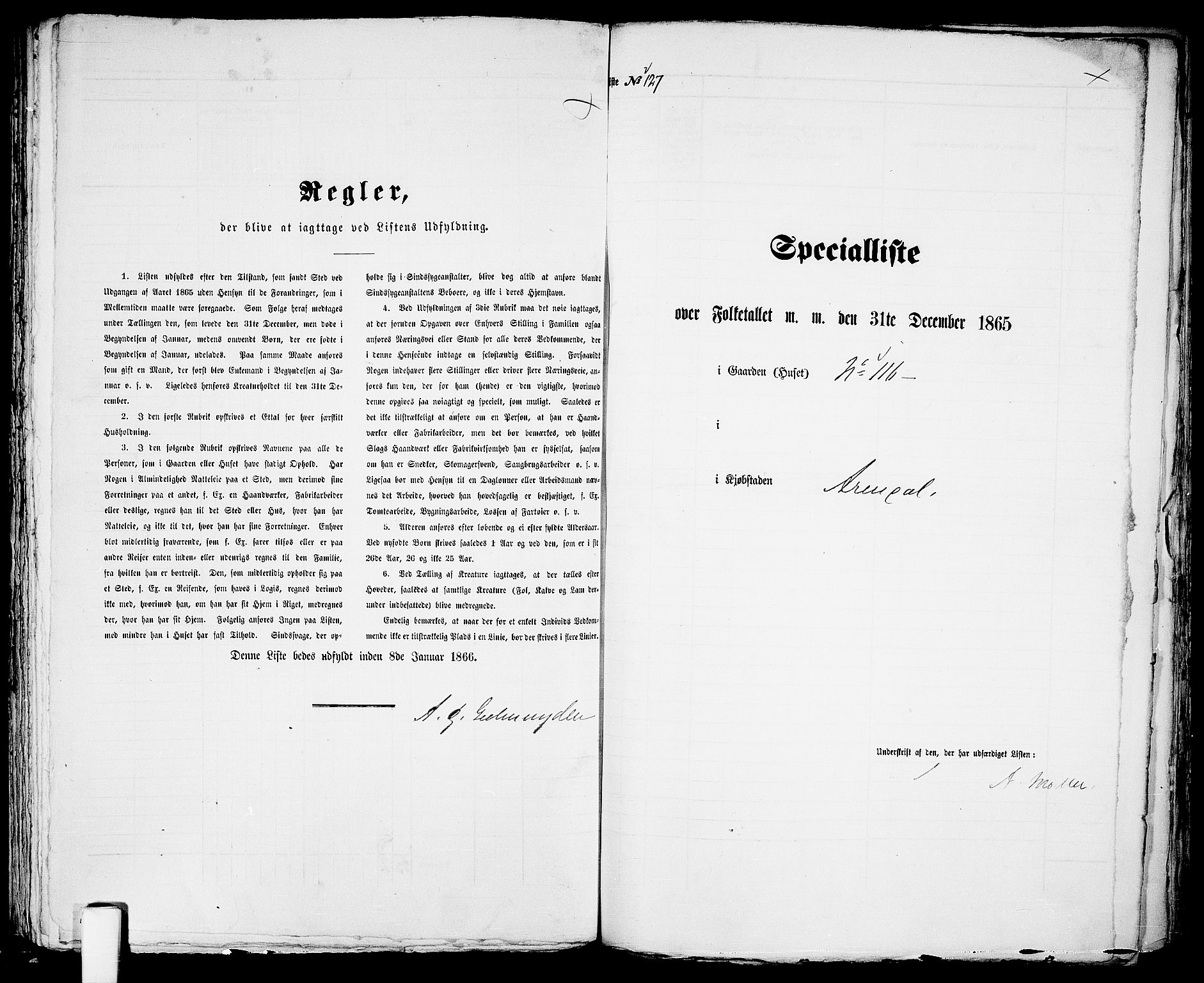RA, Folketelling 1865 for 0903P Arendal prestegjeld, 1865, s. 259