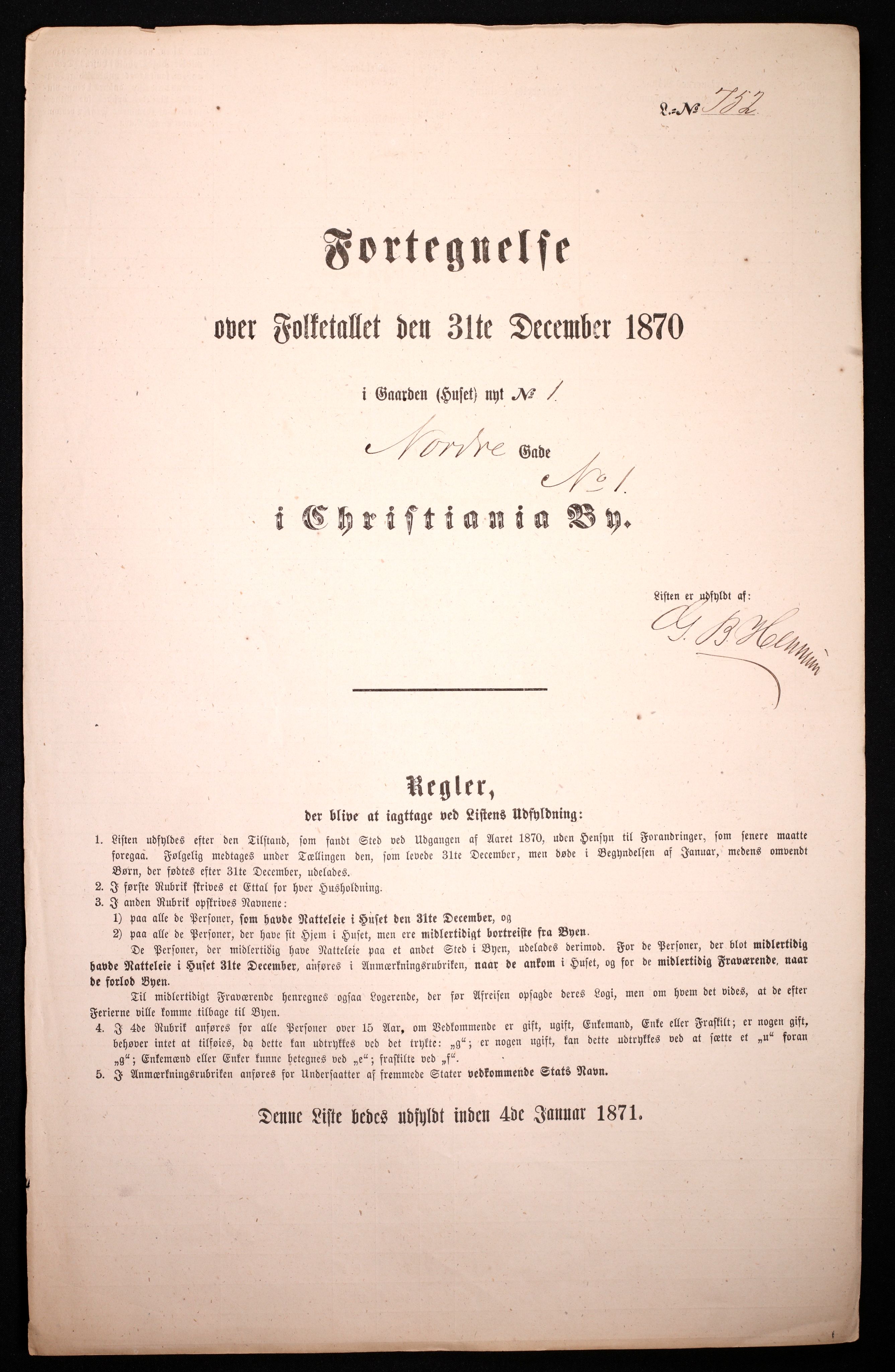 RA, Folketelling 1870 for 0301 Kristiania kjøpstad, 1870, s. 2640