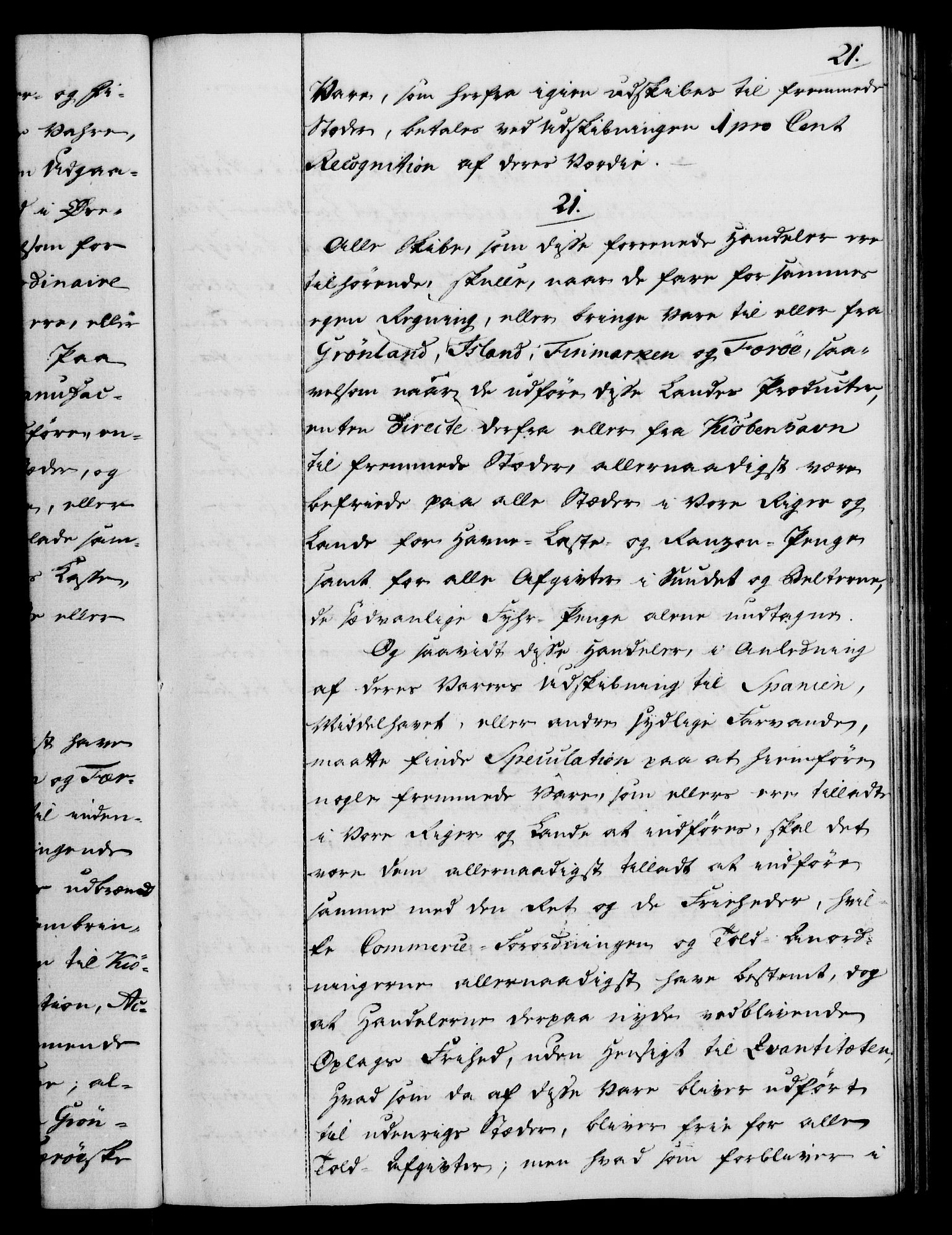 Rentekammeret, Kammerkanselliet, AV/RA-EA-3111/G/Gg/Gga/L0012: Norsk ekspedisjonsprotokoll med register (merket RK 53.12), 1781-1783, s. 21