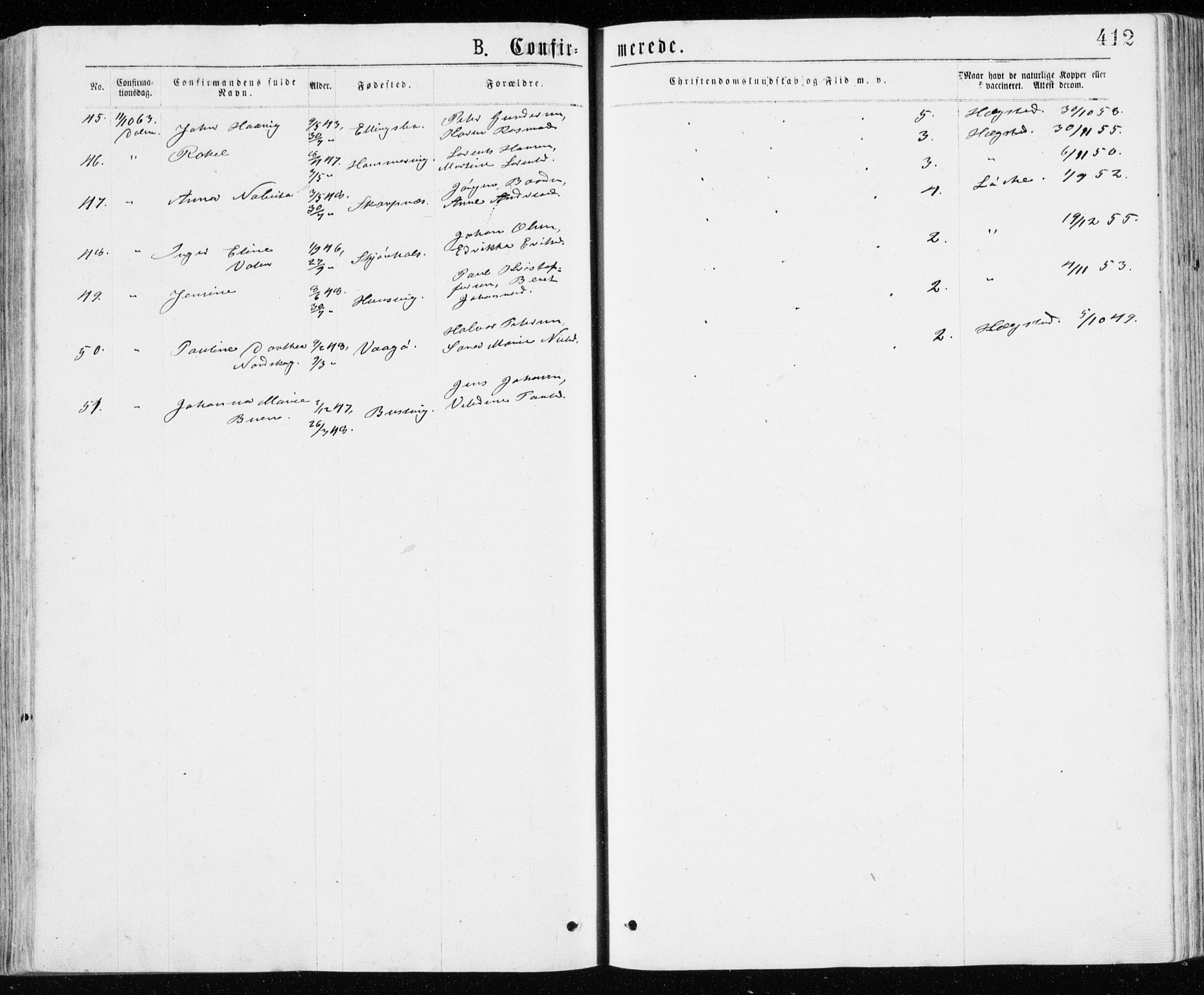 Ministerialprotokoller, klokkerbøker og fødselsregistre - Sør-Trøndelag, SAT/A-1456/640/L0576: Ministerialbok nr. 640A01, 1846-1876, s. 412