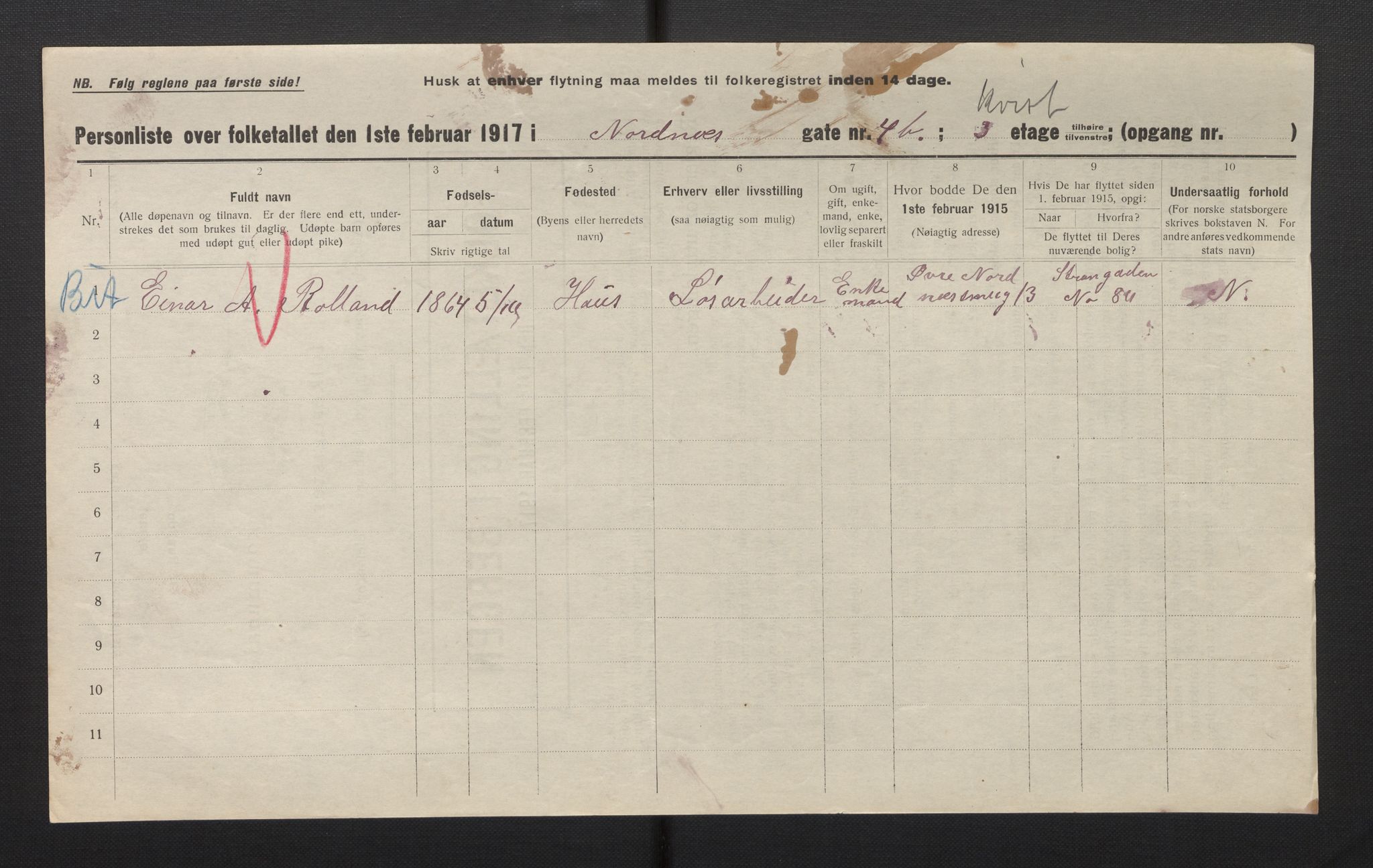 SAB, Kommunal folketelling 1917 for Bergen kjøpstad, 1917, s. 26266