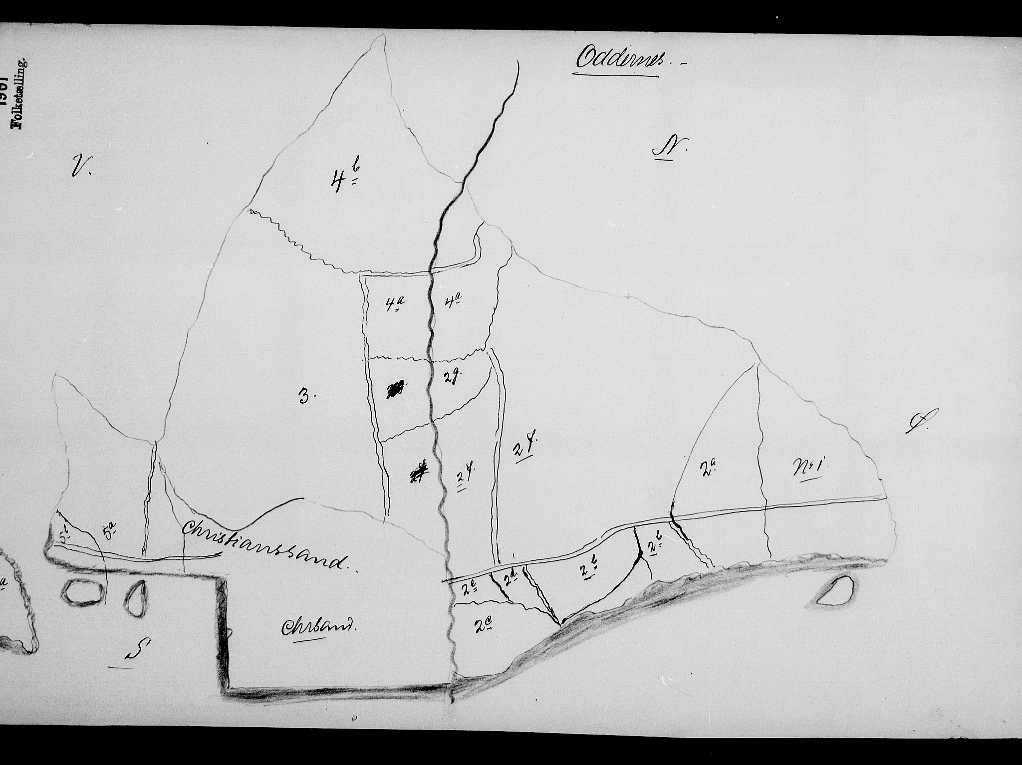 SAK, Folketelling 1900 for 1012 Oddernes herred, 1900, s. 2