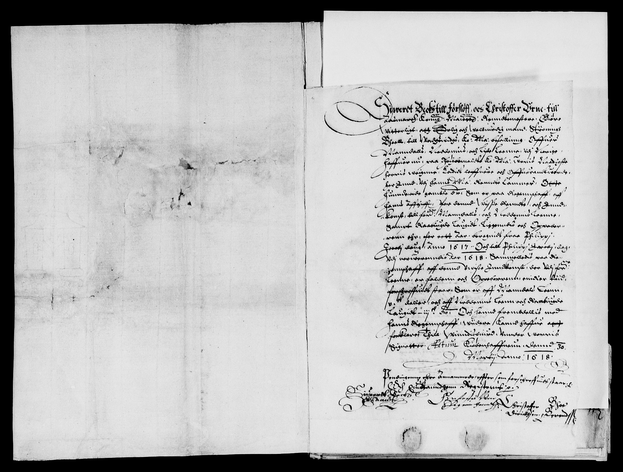 Rentekammeret inntil 1814, Reviderte regnskaper, Lensregnskaper, AV/RA-EA-5023/R/Rb/Rbq/L0009: Nedenes len. Mandals len. Råbyggelag., 1616-1618