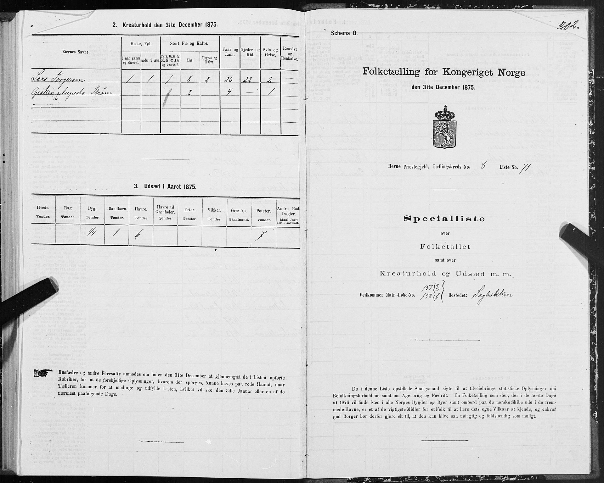 SAT, Folketelling 1875 for 1612P Hemne prestegjeld, 1875, s. 4302