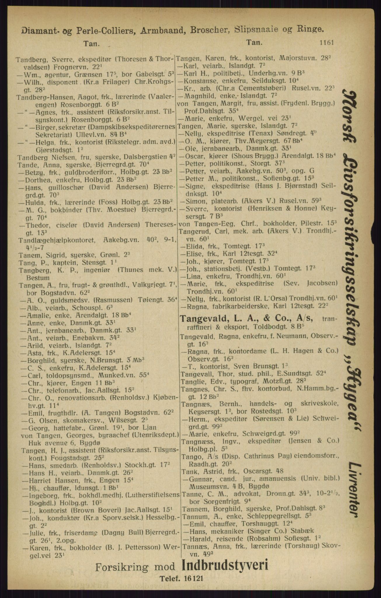 Kristiania/Oslo adressebok, PUBL/-, 1916, s. 1161