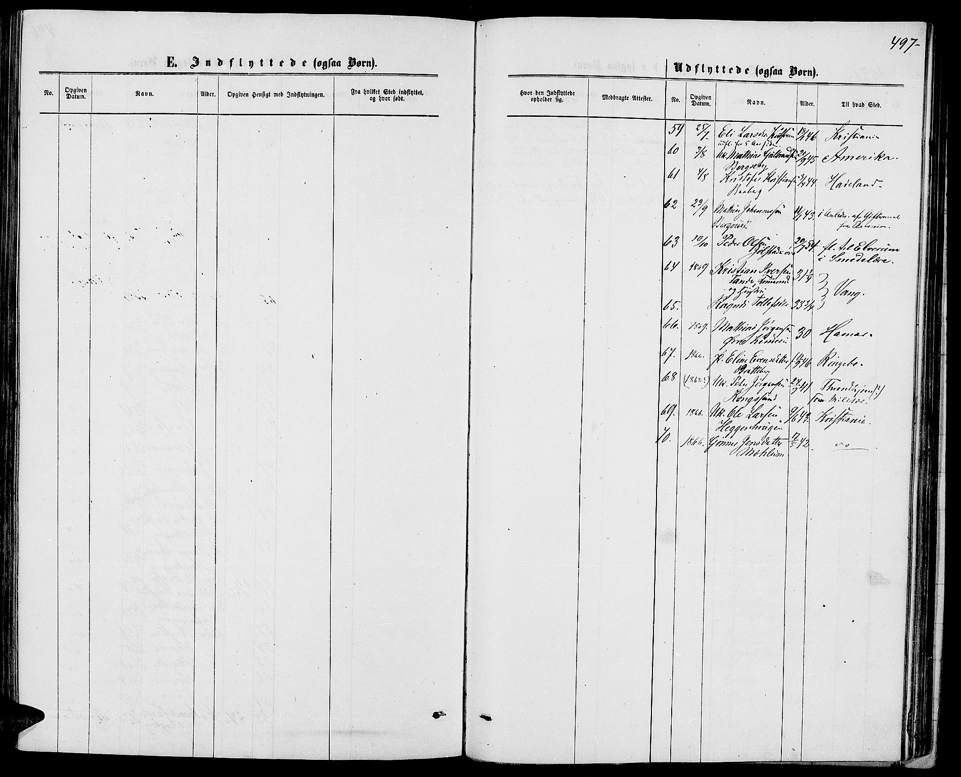 Ringsaker prestekontor, SAH/PREST-014/L/La/L0008: Klokkerbok nr. 8, 1870-1878, s. 497