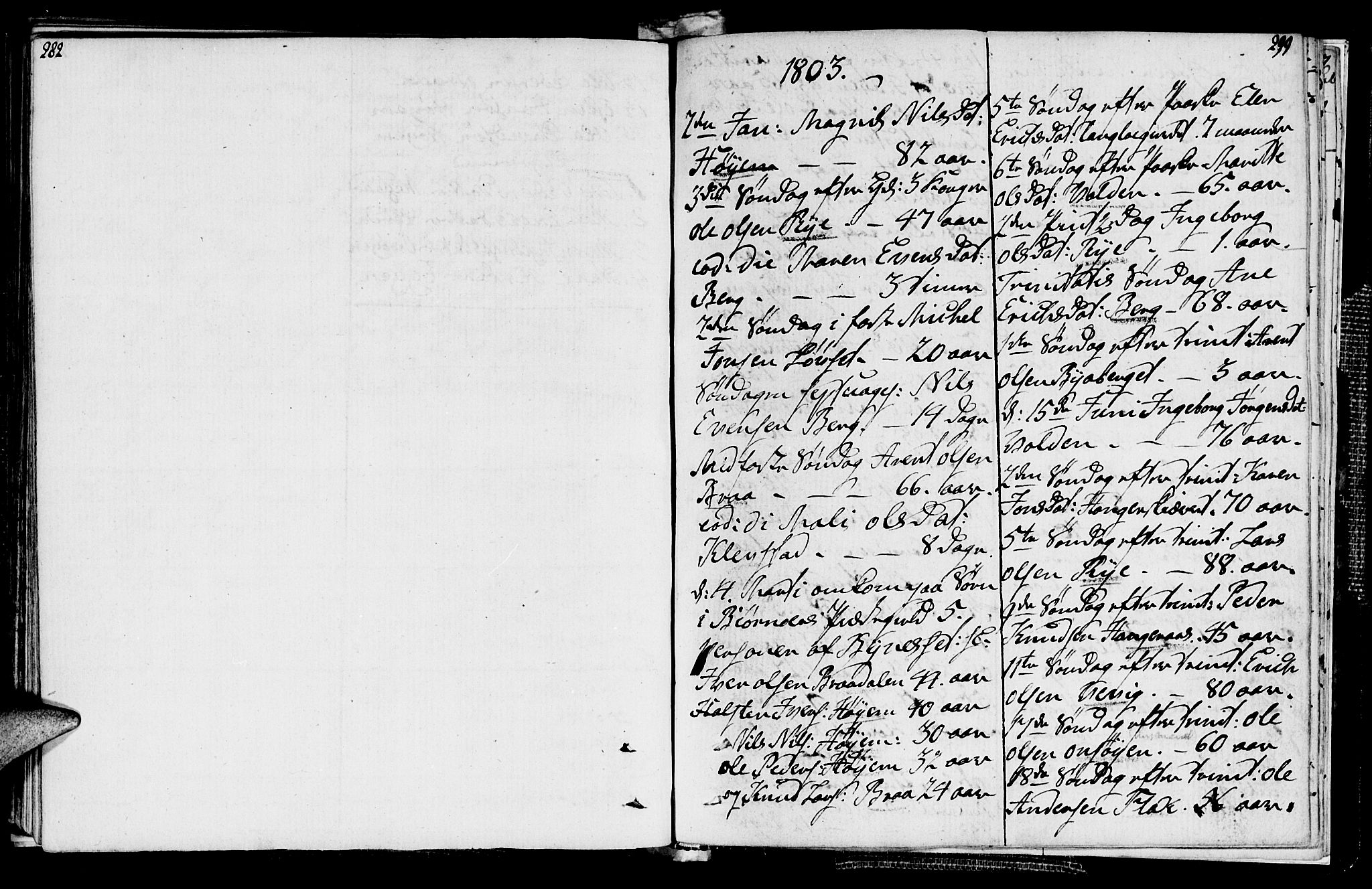 Ministerialprotokoller, klokkerbøker og fødselsregistre - Sør-Trøndelag, AV/SAT-A-1456/612/L0371: Ministerialbok nr. 612A05, 1803-1816, s. 298-299