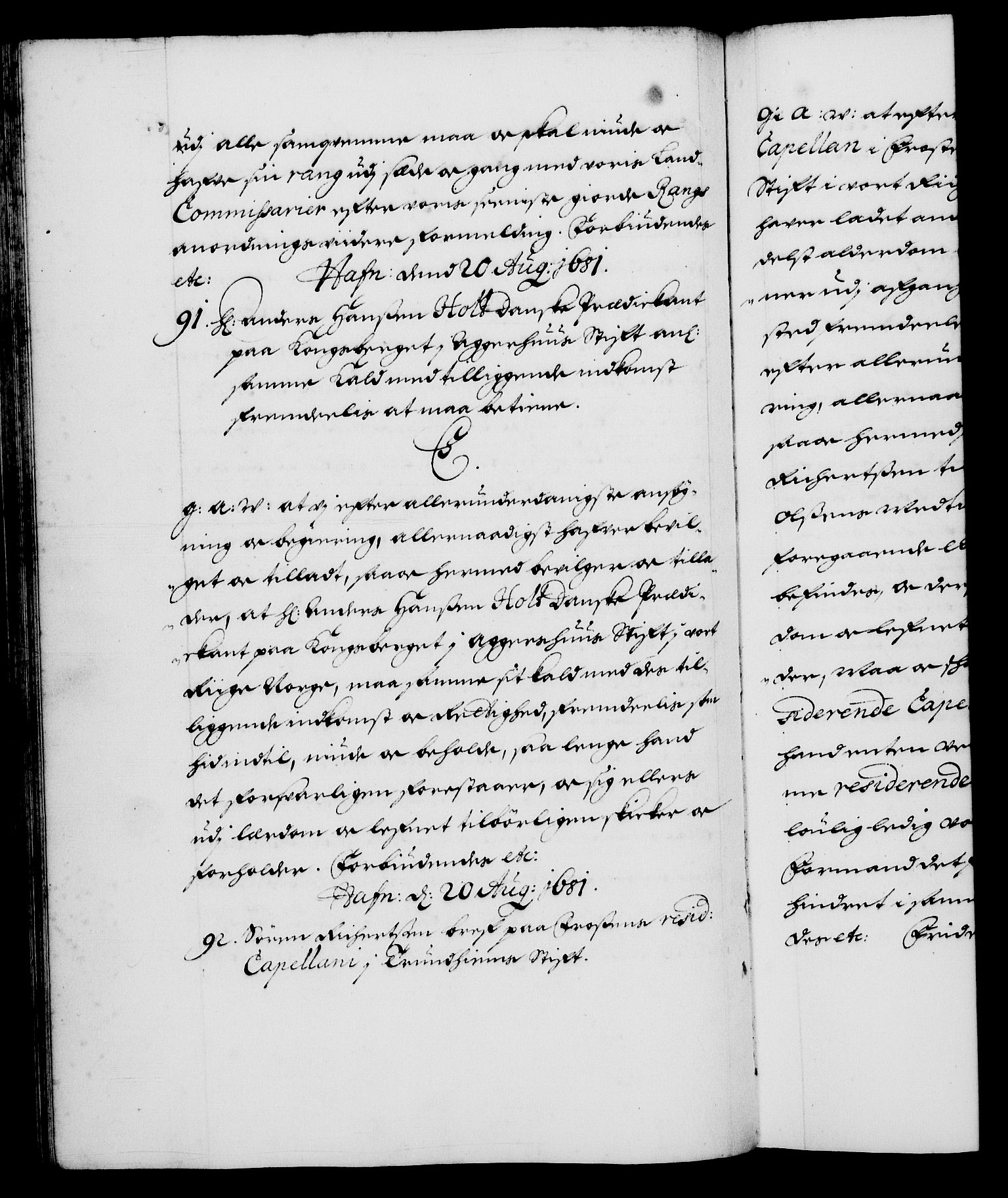 Danske Kanselli 1572-1799, RA/EA-3023/F/Fc/Fca/Fcaa/L0013: Norske registre (mikrofilm), 1681-1684, s. 64b