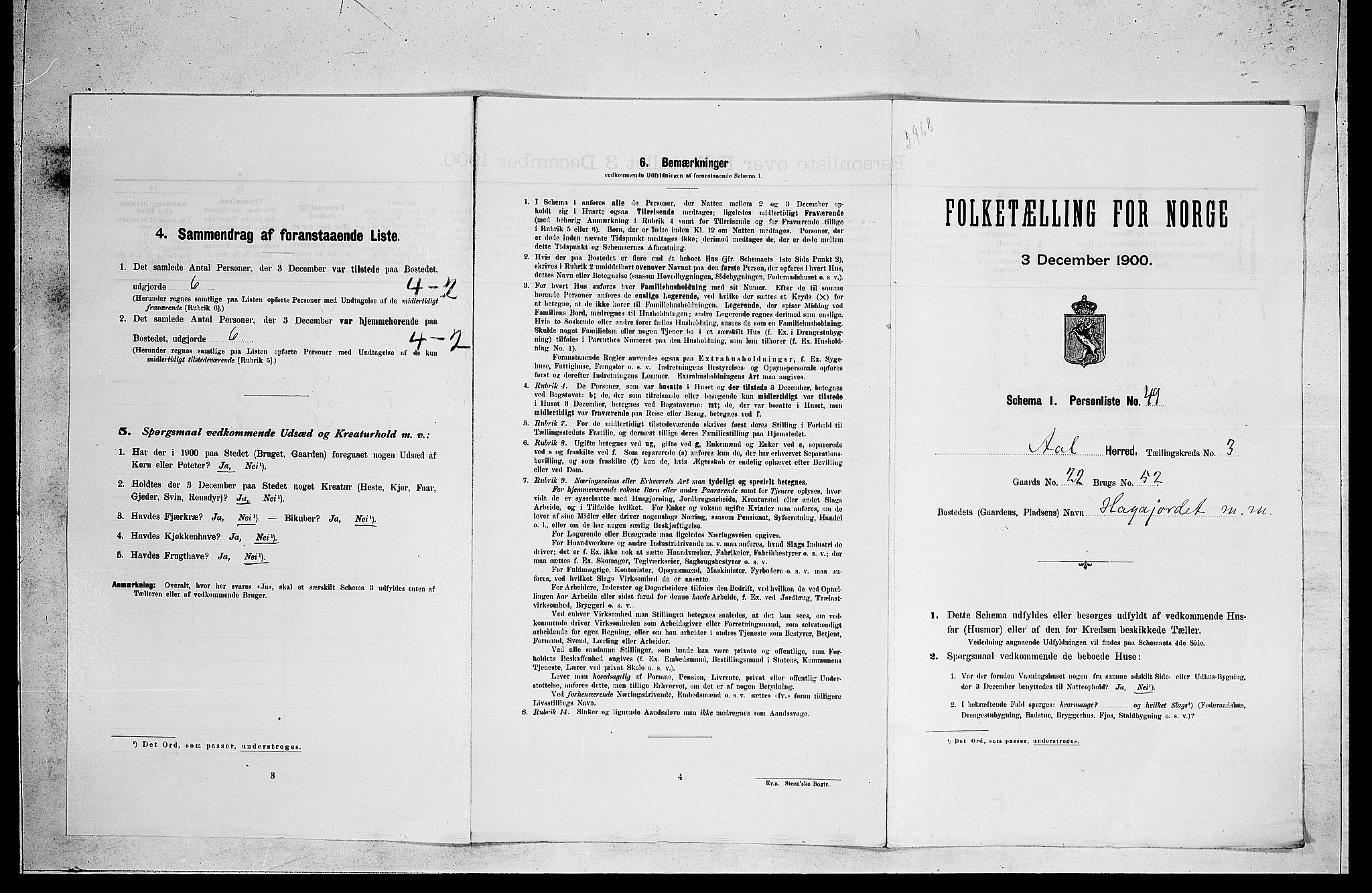 RA, Folketelling 1900 for 0619 Ål herred, 1900, s. 380