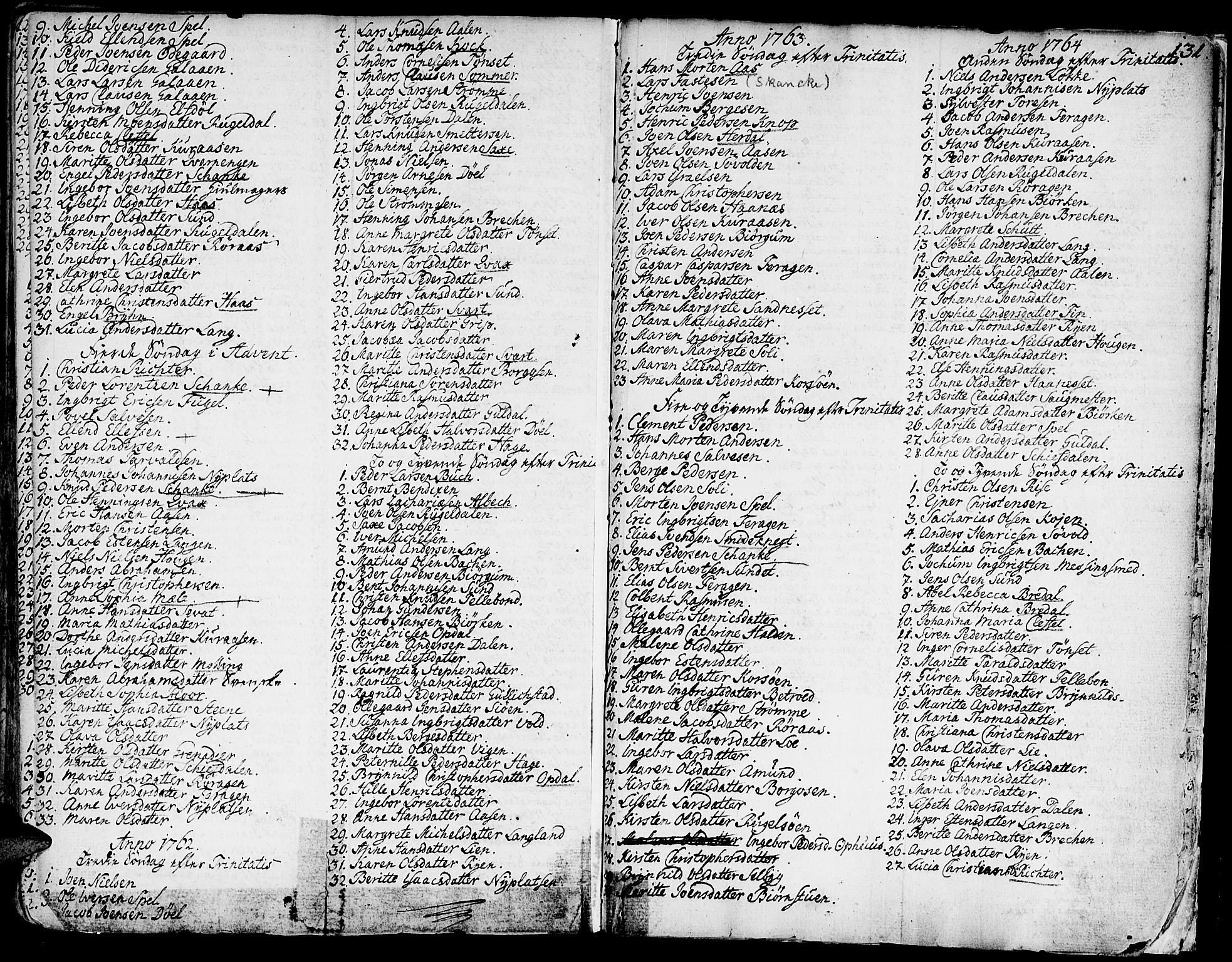 Ministerialprotokoller, klokkerbøker og fødselsregistre - Sør-Trøndelag, AV/SAT-A-1456/681/L0925: Ministerialbok nr. 681A03, 1727-1766, s. 131