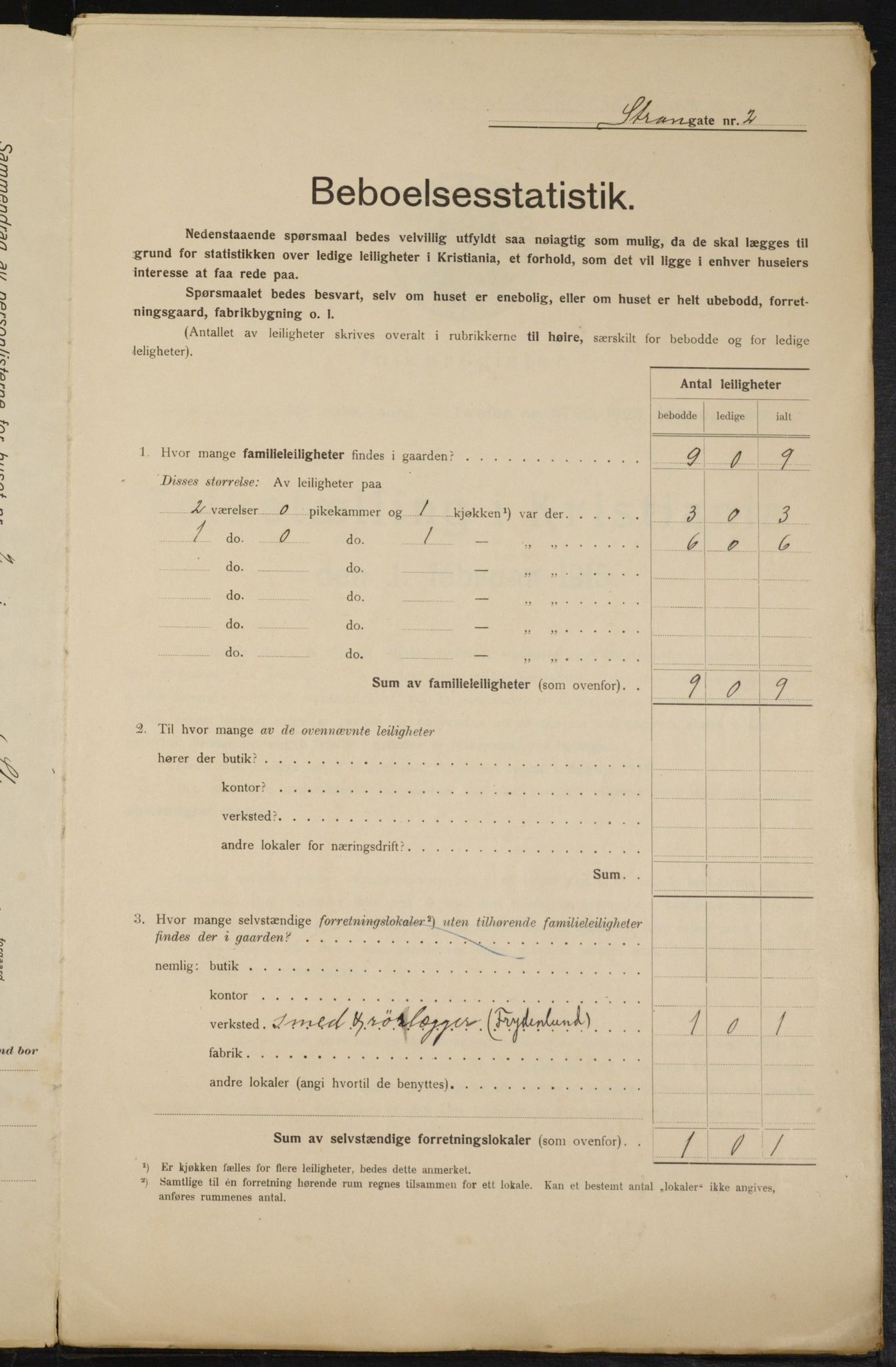 OBA, Kommunal folketelling 1.2.1915 for Kristiania, 1915, s. 103843