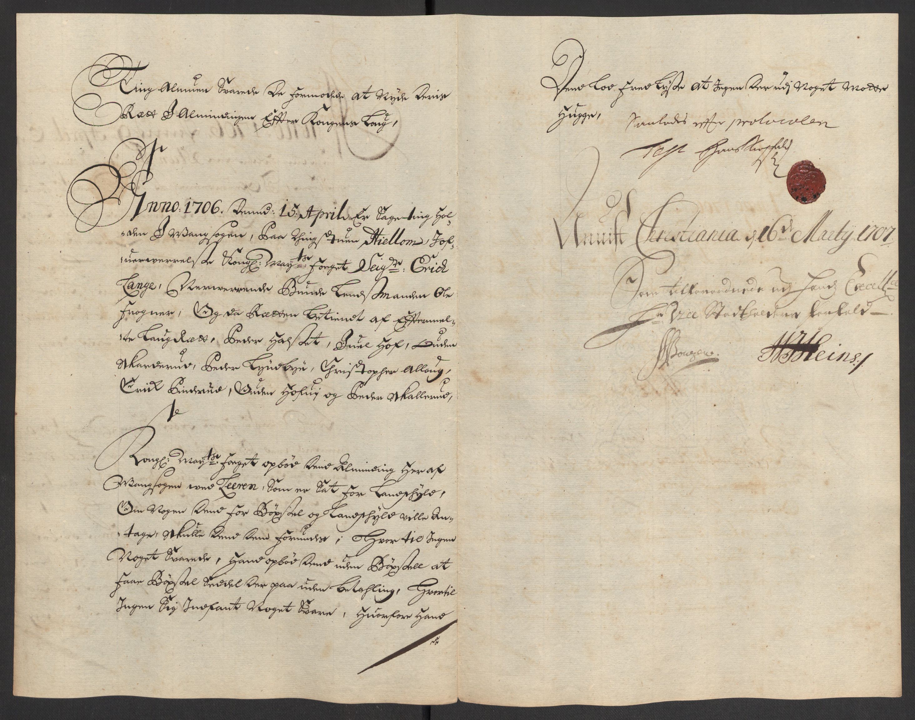 Rentekammeret inntil 1814, Reviderte regnskaper, Fogderegnskap, AV/RA-EA-4092/R16/L1043: Fogderegnskap Hedmark, 1706-1707, s. 266