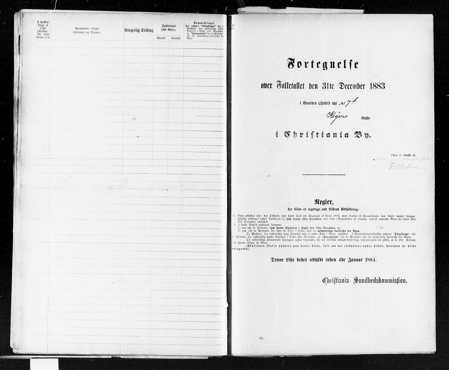 OBA, Kommunal folketelling 31.12.1883 for Kristiania kjøpstad, 1883, s. 2143