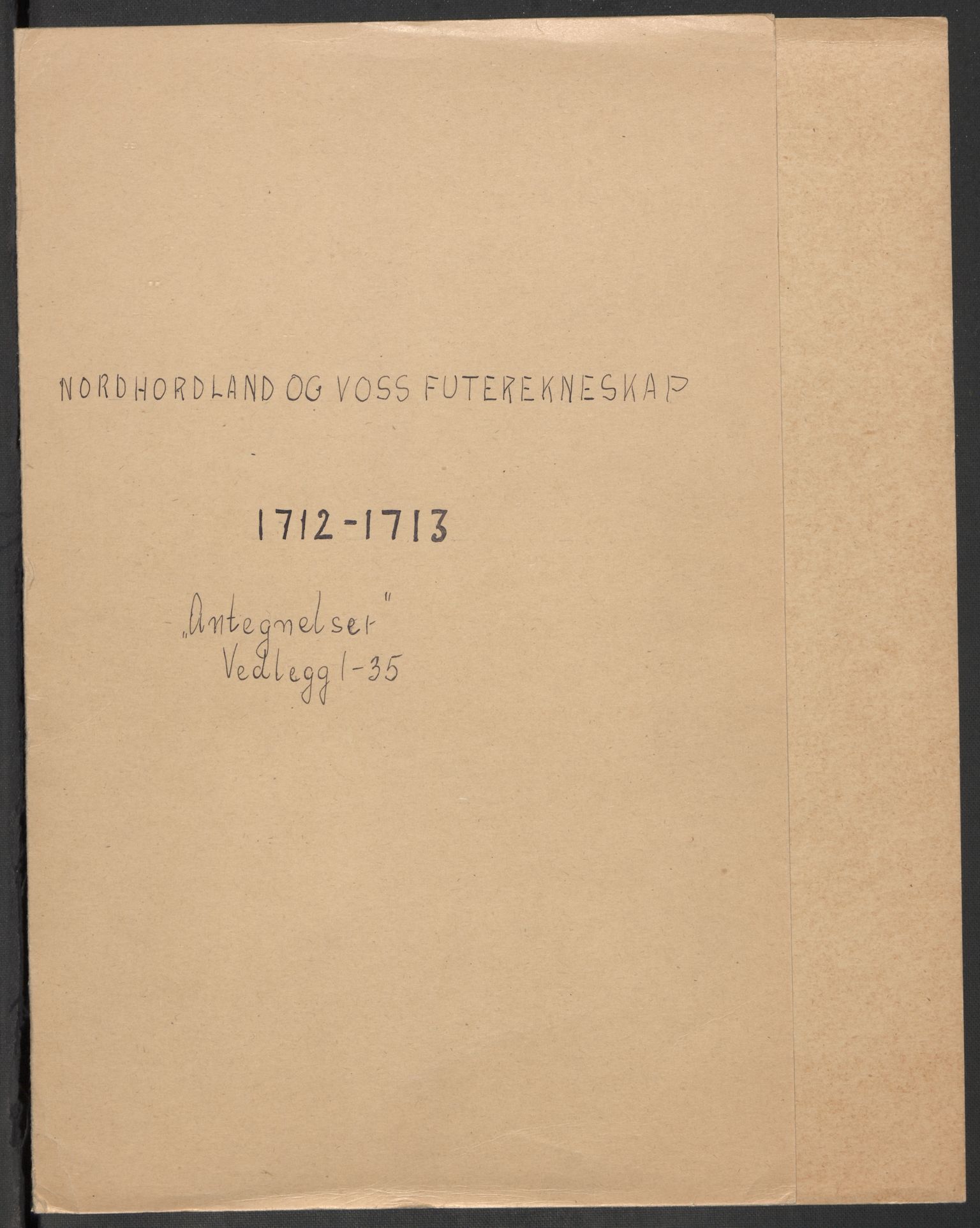 Rentekammeret inntil 1814, Reviderte regnskaper, Fogderegnskap, AV/RA-EA-4092/R51/L3196: Fogderegnskap Nordhordland og Voss, 1713, s. 2