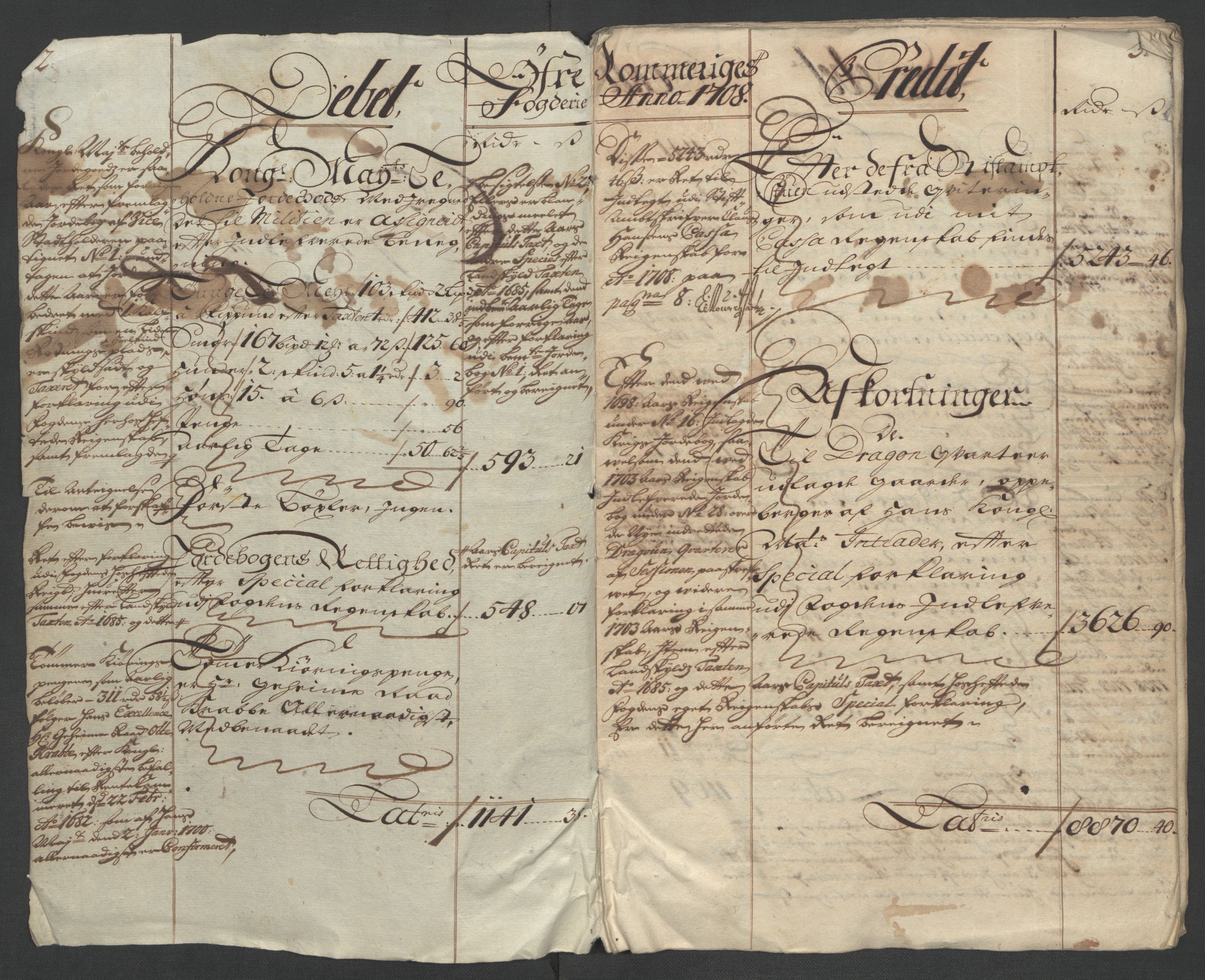 Rentekammeret inntil 1814, Reviderte regnskaper, Fogderegnskap, AV/RA-EA-4092/R12/L0719: Fogderegnskap Øvre Romerike, 1708-1709, s. 4