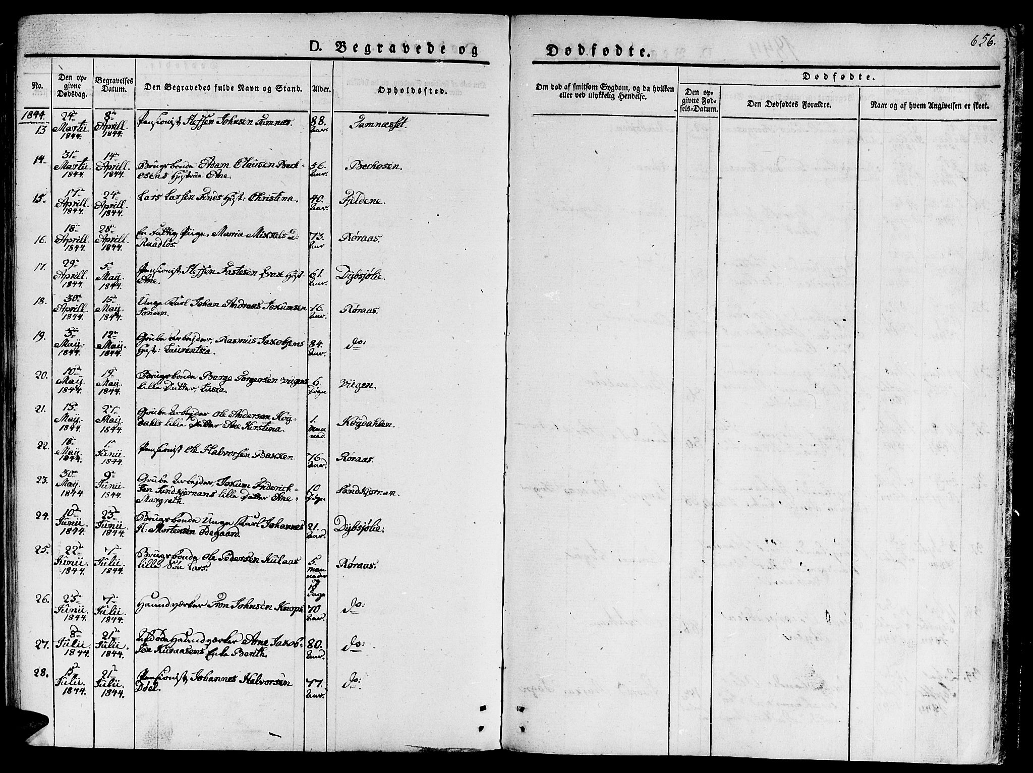 Ministerialprotokoller, klokkerbøker og fødselsregistre - Sør-Trøndelag, SAT/A-1456/681/L0930: Ministerialbok nr. 681A08, 1829-1844, s. 656