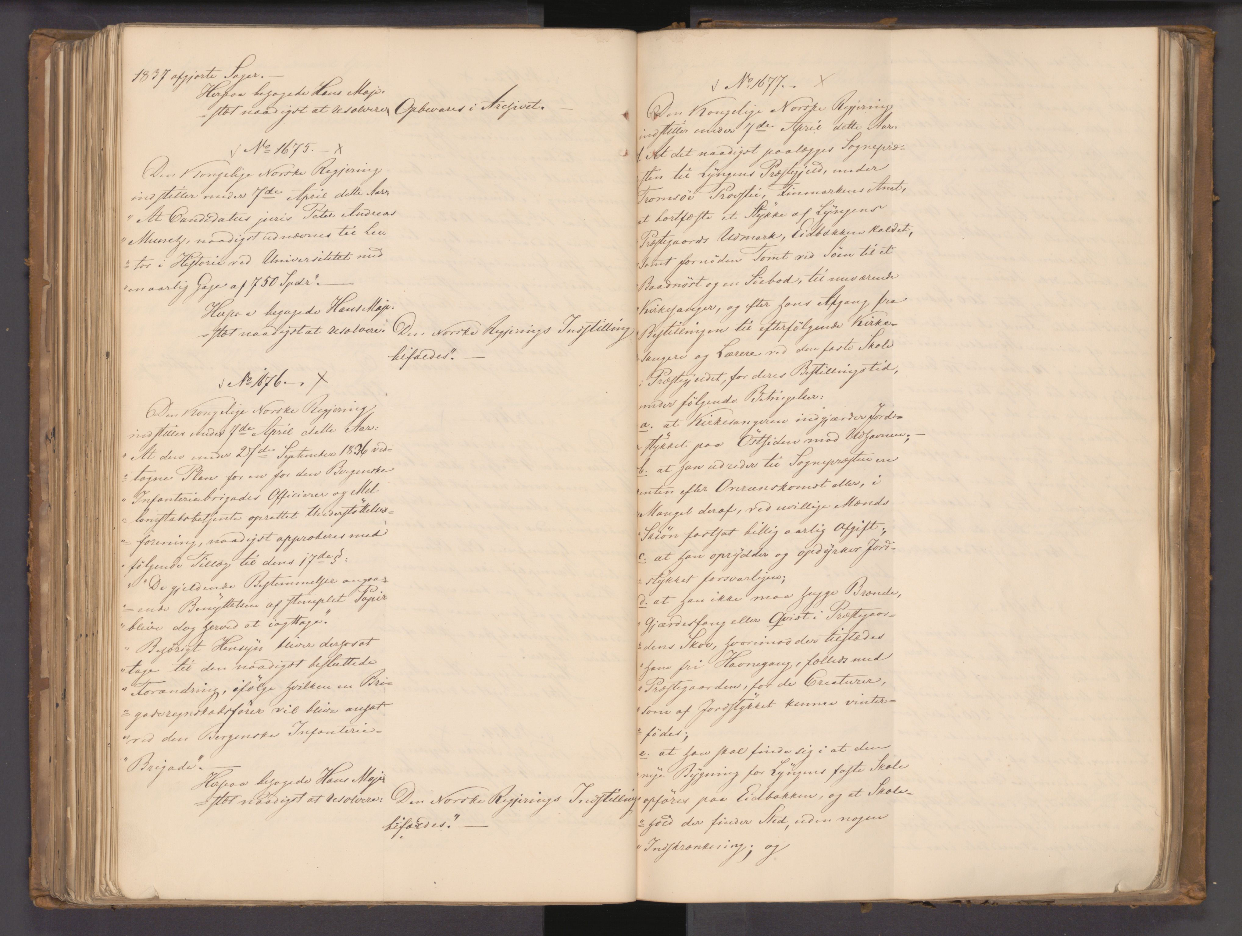 Statsrådssekretariatet, AV/RA-S-1001/A/Ab/L0044: Kgl. res. nr. 1193-1948, 1. halvår, 1837