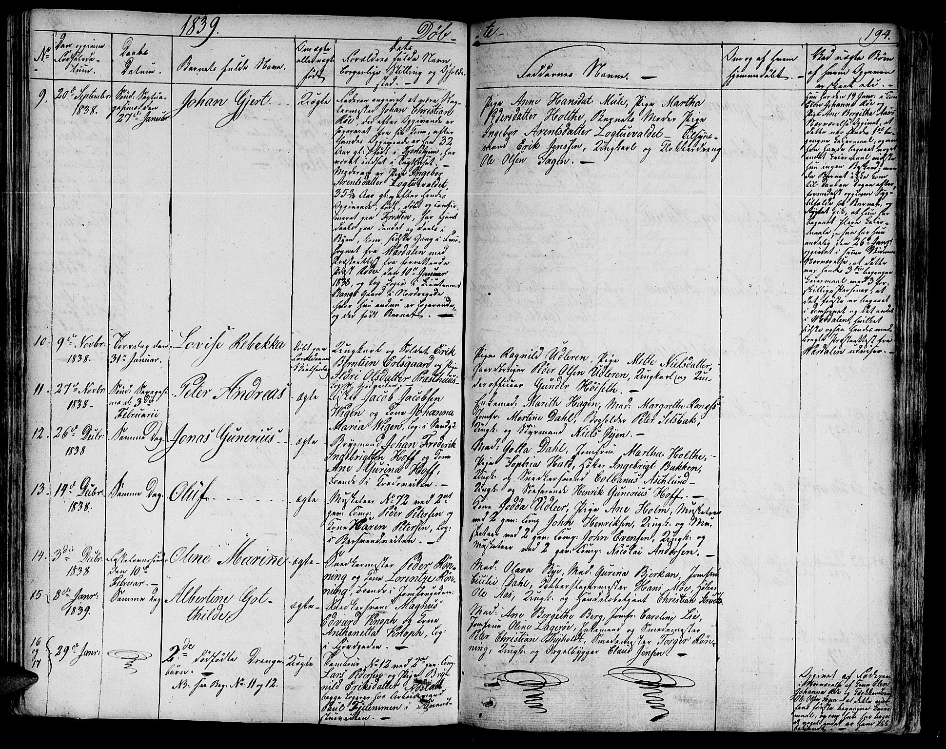 Ministerialprotokoller, klokkerbøker og fødselsregistre - Sør-Trøndelag, SAT/A-1456/602/L0108: Ministerialbok nr. 602A06, 1821-1839, s. 194