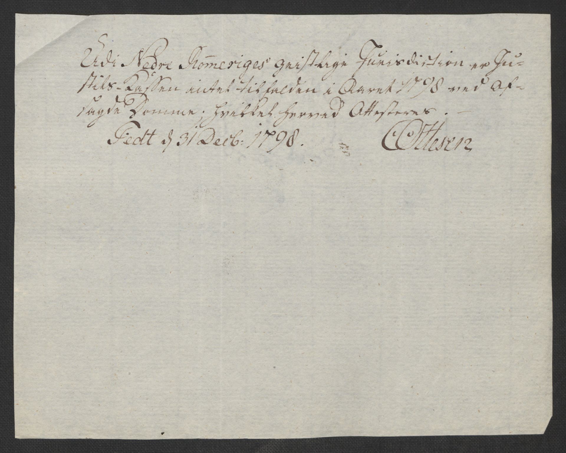 Rentekammeret inntil 1814, Reviderte regnskaper, Fogderegnskap, AV/RA-EA-4092/R11/L0674: Fogderegnskap Nedre Romerike, 1798, s. 336