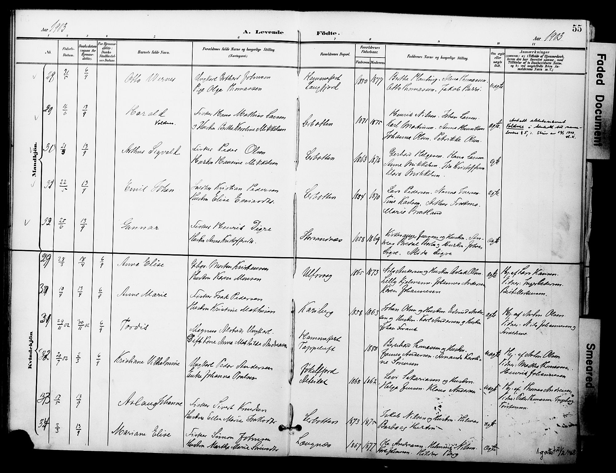 Talvik sokneprestkontor, AV/SATØ-S-1337/H/Ha/L0014kirke: Ministerialbok nr. 14, 1897-1905, s. 55