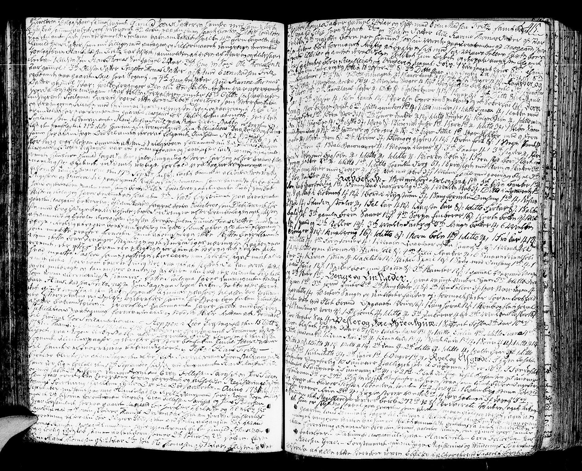 Lier, Røyken og Hurum sorenskriveri, SAKO/A-89/H/Hc/L0006: Skifteprotokoll, 1773-1789, s. 414b-415a