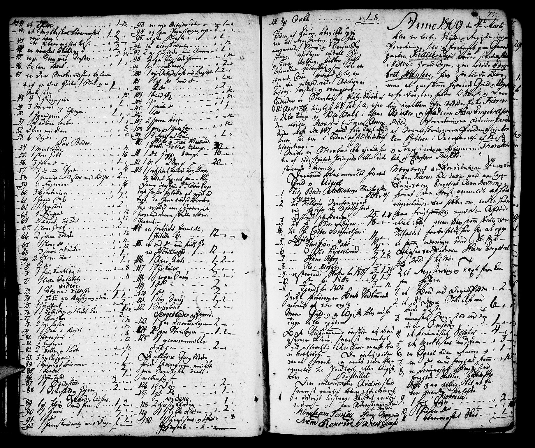 Follo sorenskriveri, AV/SAO-A-10274/H/Hb/L0014a: Skifteprotokoll, 1804-1816, s. 74b-75a
