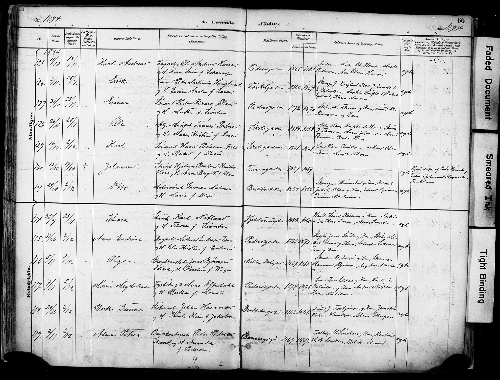 St. Johannes sokneprestkontor, AV/SAST-A-101814/001/30/30BA/L0004: Ministerialbok nr. A 4, 1891-1899, s. 66