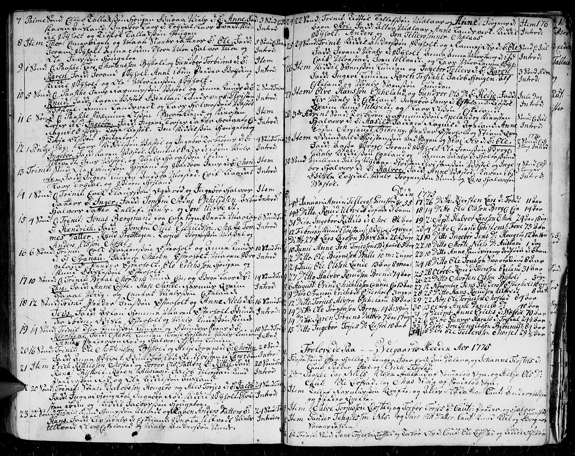 Gjerstad sokneprestkontor, AV/SAK-1111-0014/F/Fa/Faa/L0002: Ministerialbok nr. A 2, 1717-1779, s. 176