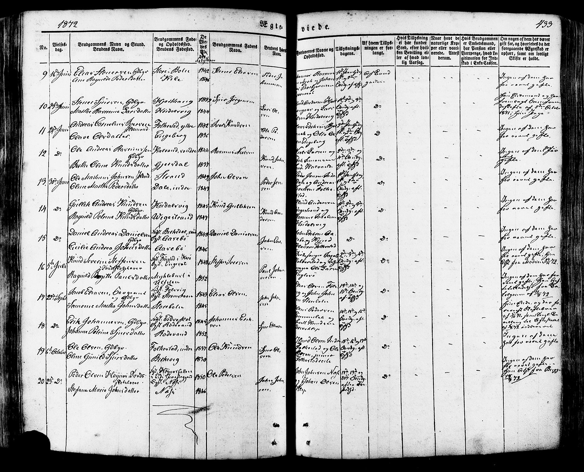 Ministerialprotokoller, klokkerbøker og fødselsregistre - Møre og Romsdal, SAT/A-1454/511/L0140: Ministerialbok nr. 511A07, 1851-1878, s. 433