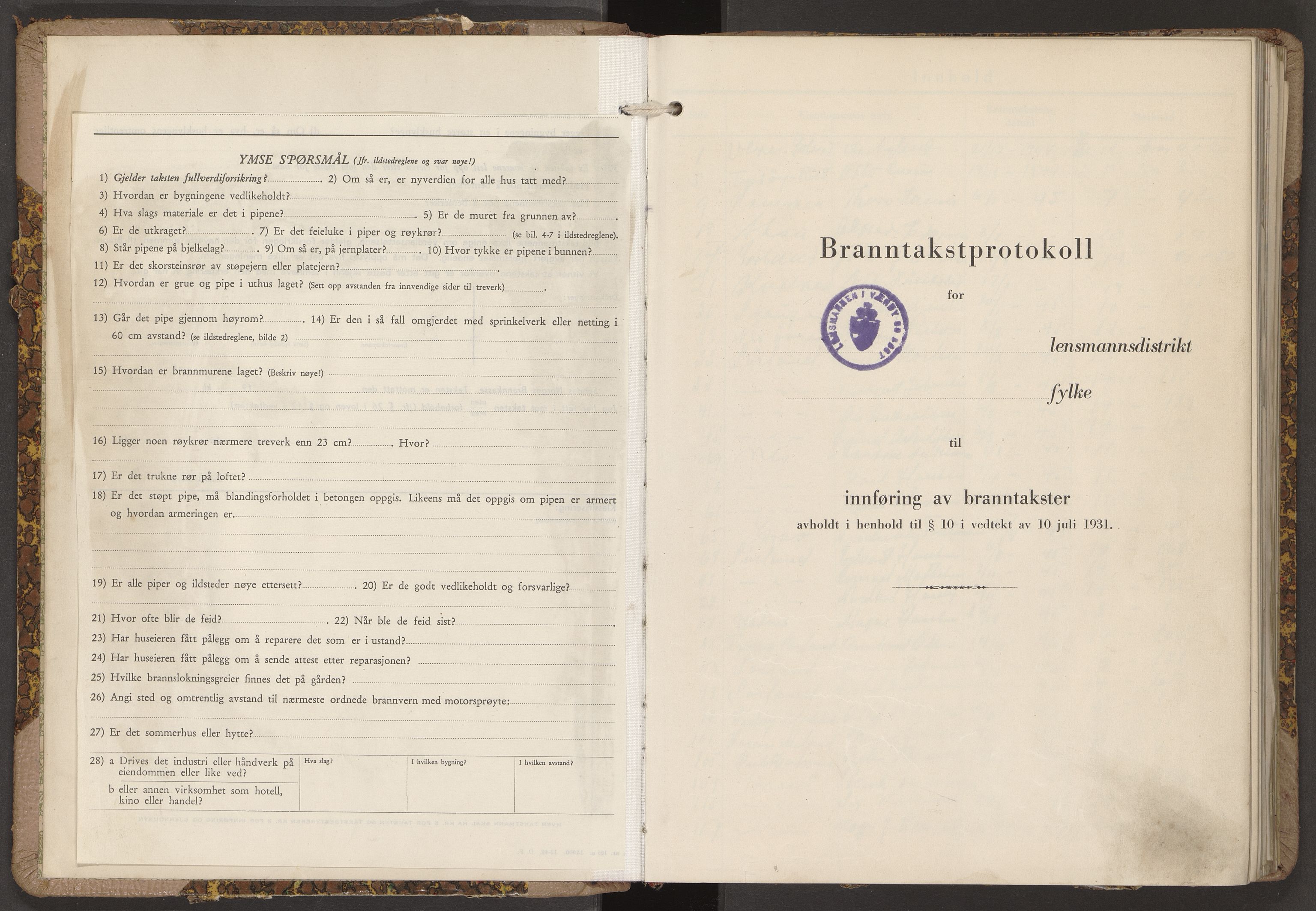 Norges Brannkasse Værøy og Røst, SAT/A-5586/Fb/L0006: Branntakstprotokoll, 1944-1951
