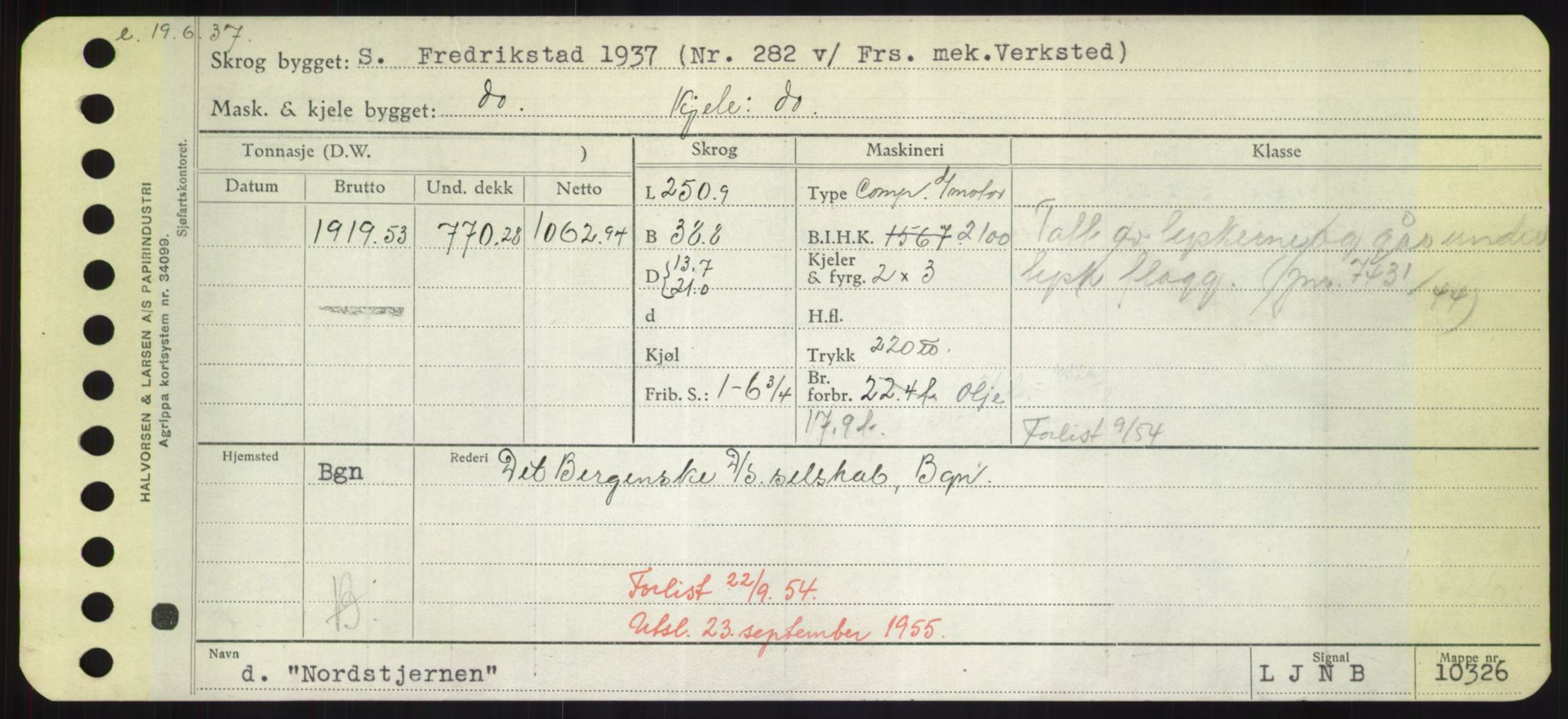 Sjøfartsdirektoratet med forløpere, Skipsmålingen, RA/S-1627/H/Hd/L0026: Fartøy, N-Norhol, s. 551