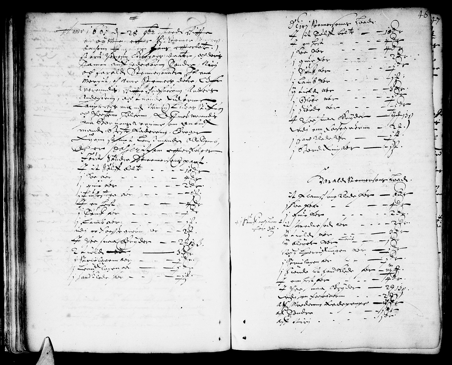 Bamble sorenskriveri, SAKO/A-214/H/Hb/Hba/Hbaa/L0001: Skifteprotokoll, 1665-1686, s. 45b-46a