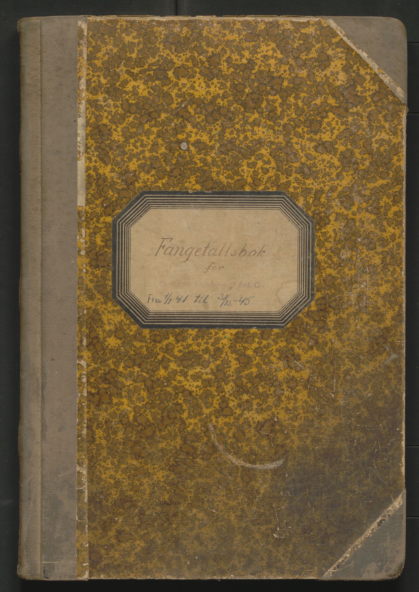 Kriminalomsorgen Stavanger fengsel, AV/SAST-A-101527/O/Oe/L0066/0004: Diverse / Fangetallsbok, 1941-1945