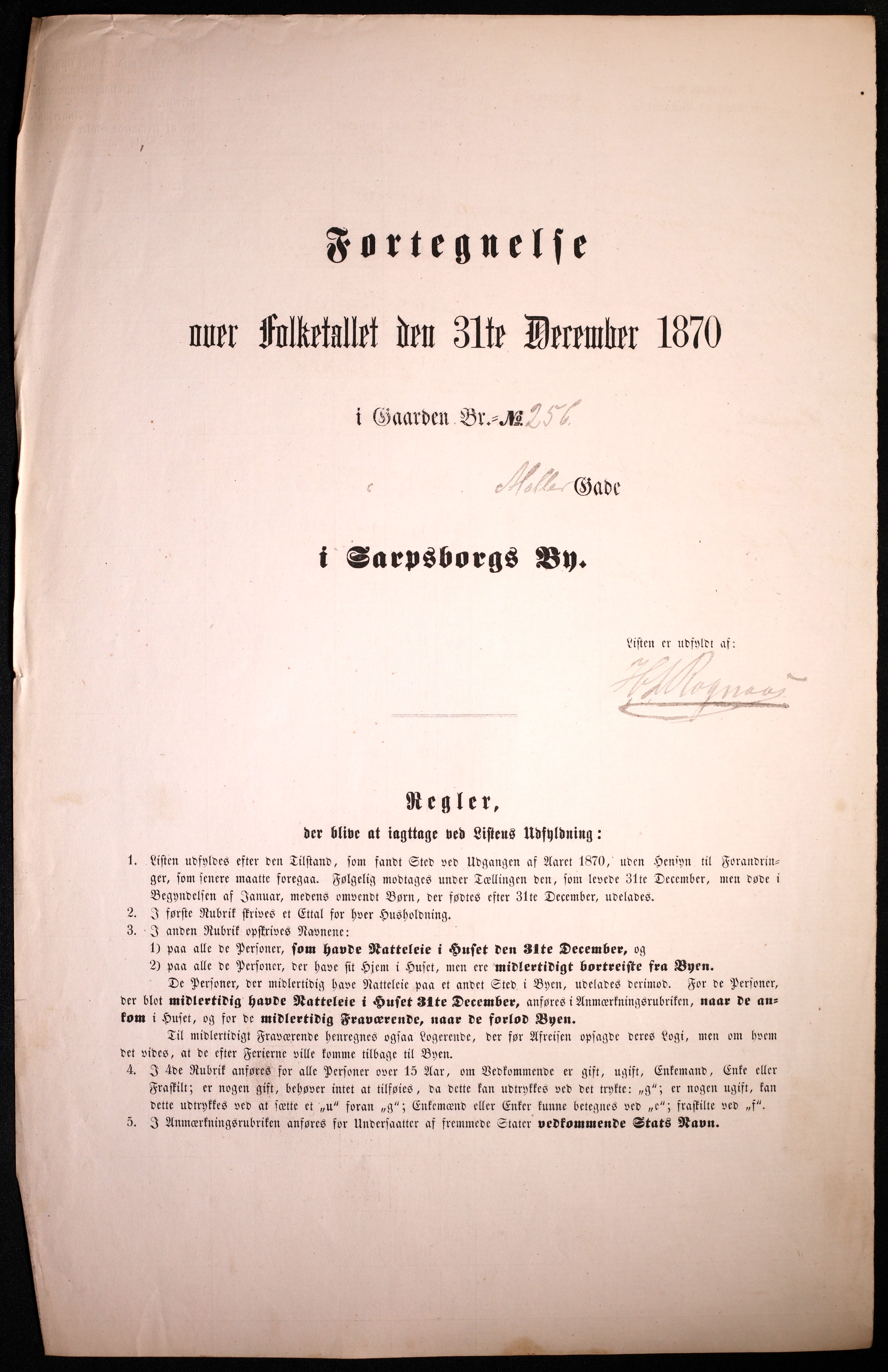 RA, Folketelling 1870 for 0102 Sarpsborg kjøpstad, 1870, s. 105