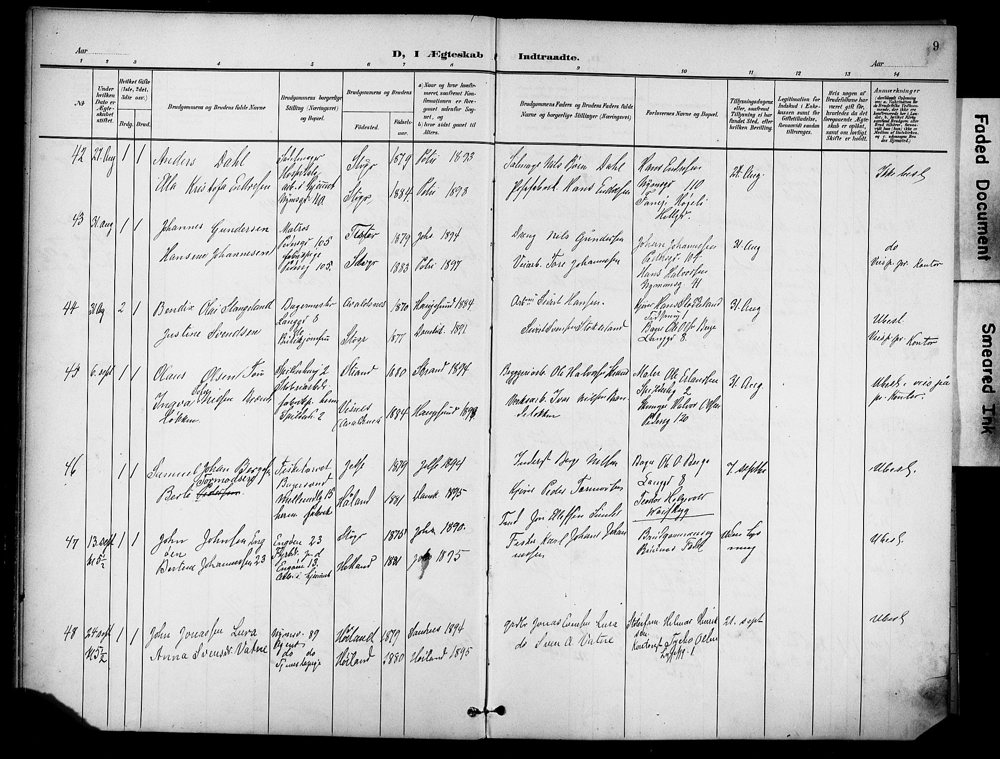 St. Johannes sokneprestkontor, AV/SAST-A-101814/001/30/30BB/L0005: Klokkerbok nr. B 5, 1901-1917, s. 9