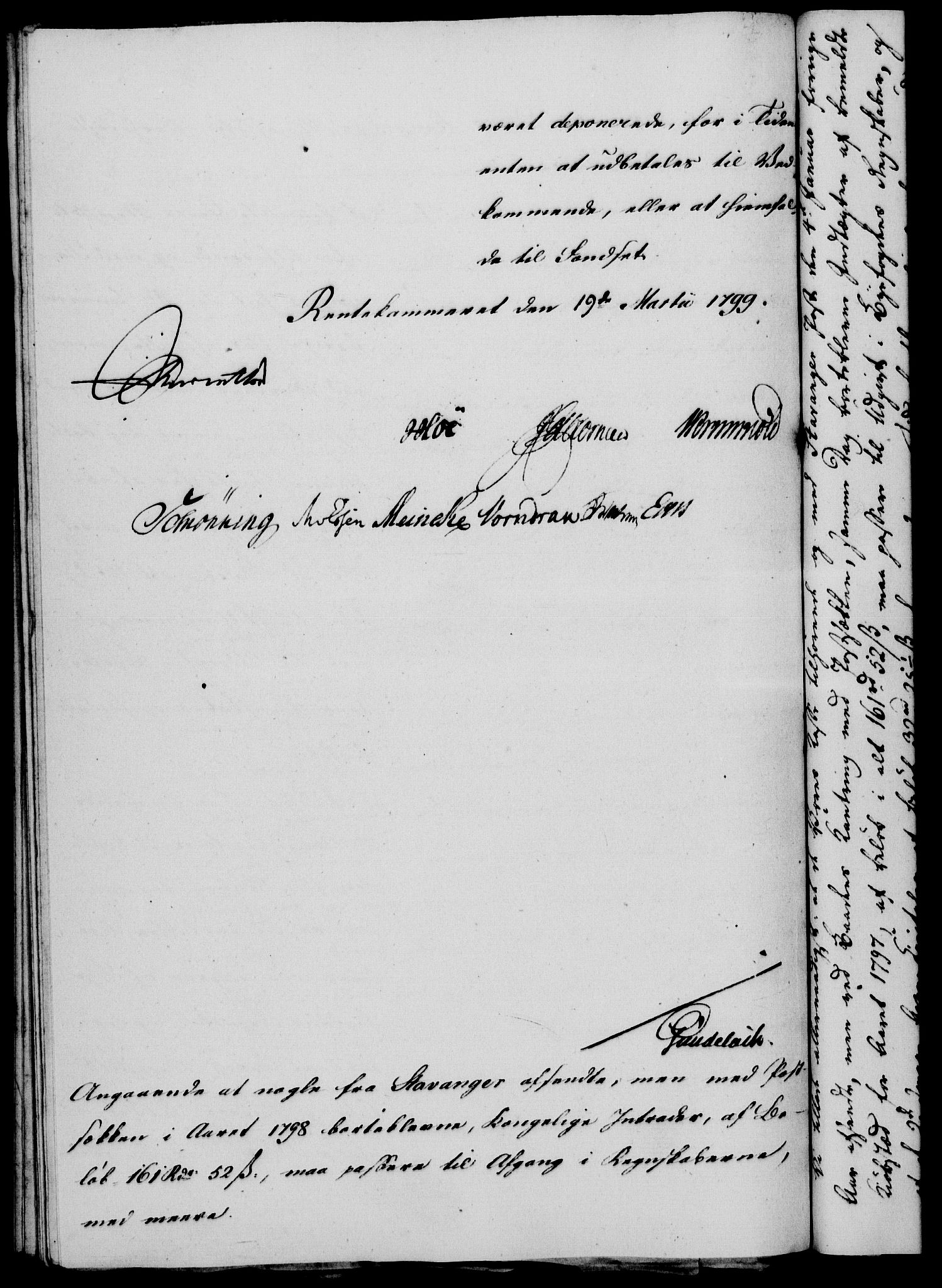 Rentekammeret, Kammerkanselliet, RA/EA-3111/G/Gf/Gfa/L0081: Norsk relasjons- og resolusjonsprotokoll (merket RK 52.81), 1799, s. 139