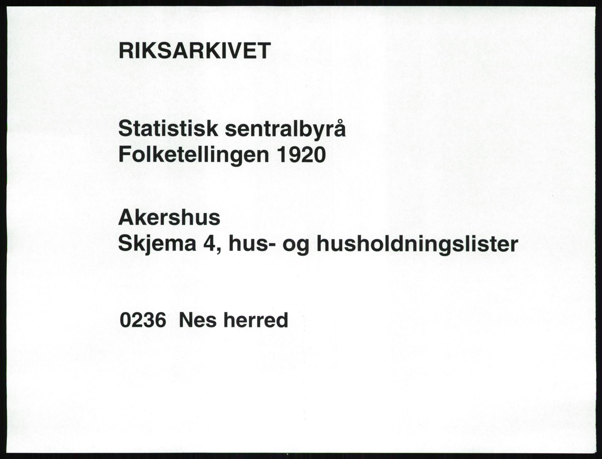 SAO, Folketelling 1920 for 0236 Nes herred, 1920, s. 81