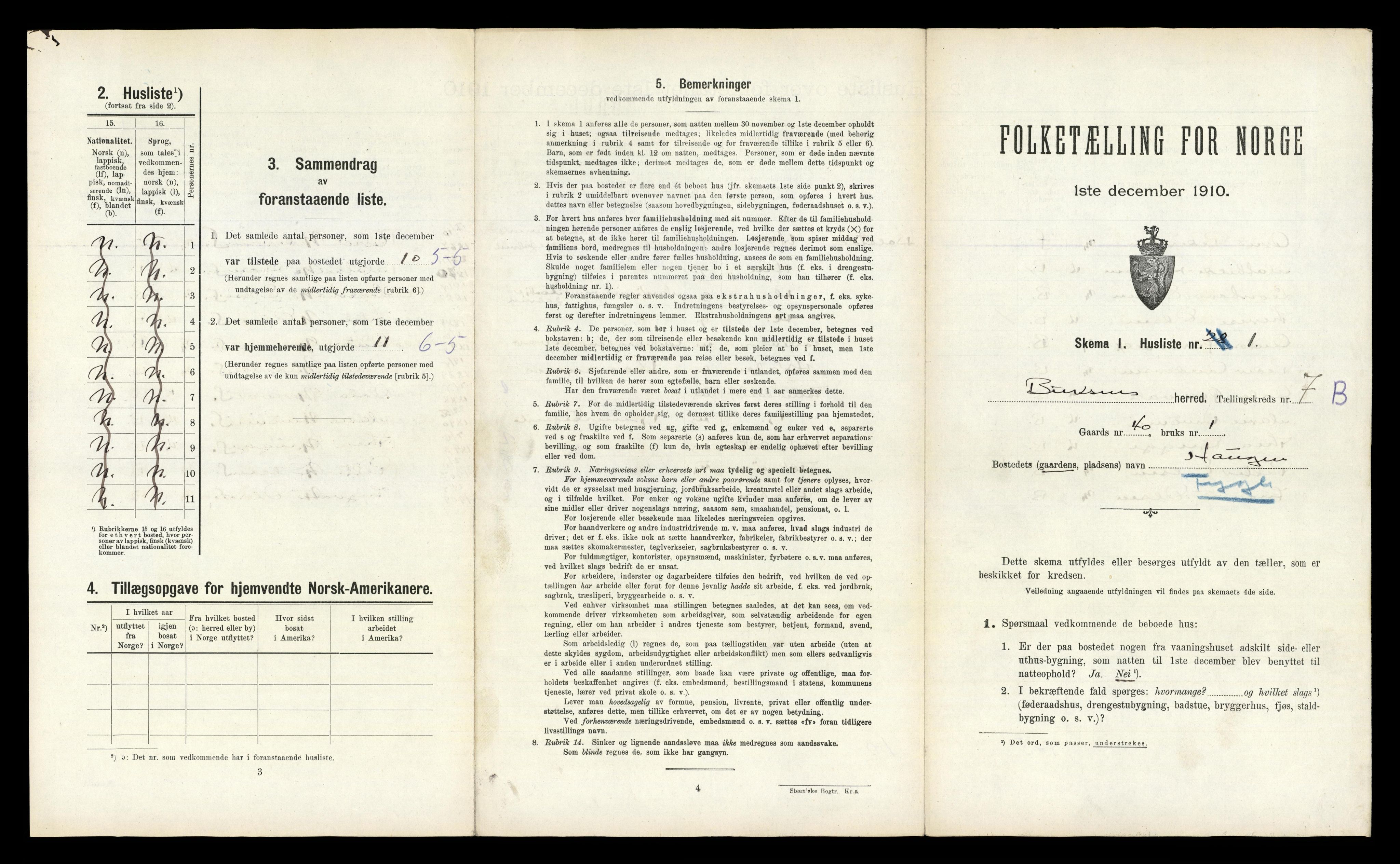 RA, Folketelling 1910 for 1860 Buksnes herred, 1910, s. 996