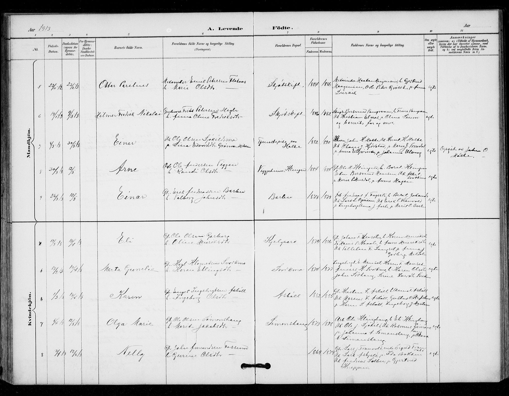 Ministerialprotokoller, klokkerbøker og fødselsregistre - Sør-Trøndelag, AV/SAT-A-1456/671/L0841: Ministerialbok nr. 671A03, 1893-1915