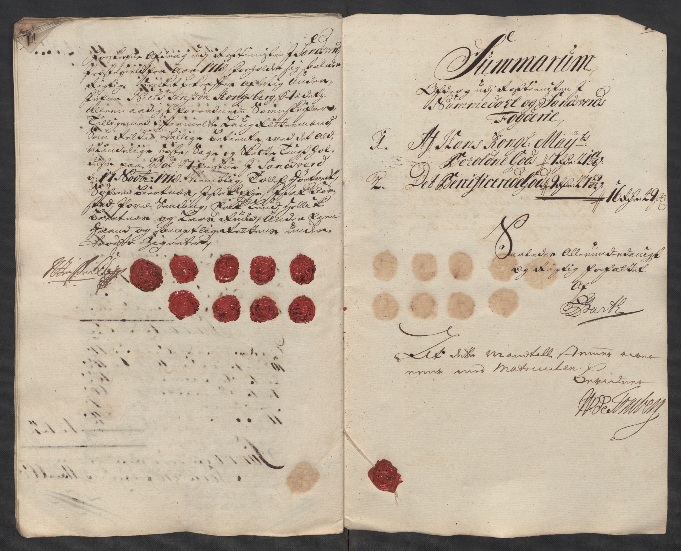 Rentekammeret inntil 1814, Reviderte regnskaper, Fogderegnskap, AV/RA-EA-4092/R24/L1594: Fogderegnskap Numedal og Sandsvær, 1718, s. 364