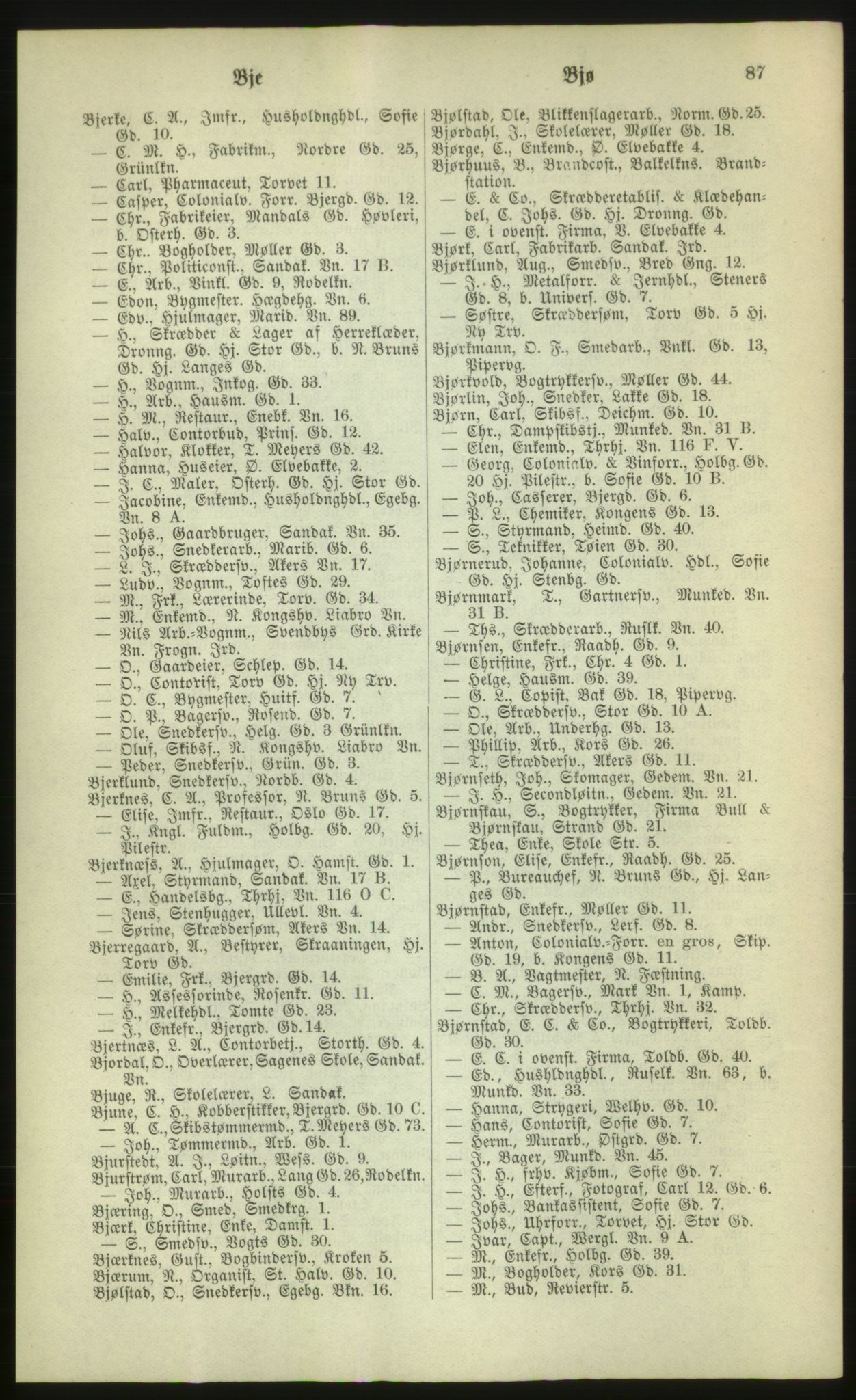 Kristiania/Oslo adressebok, PUBL/-, 1880, s. 87