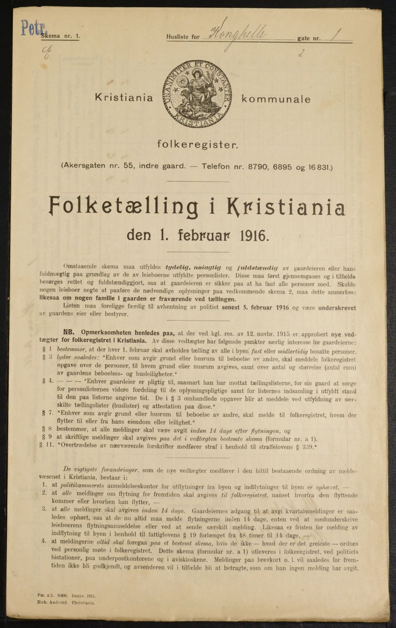 OBA, Kommunal folketelling 1.2.1916 for Kristiania, 1916, s. 53761